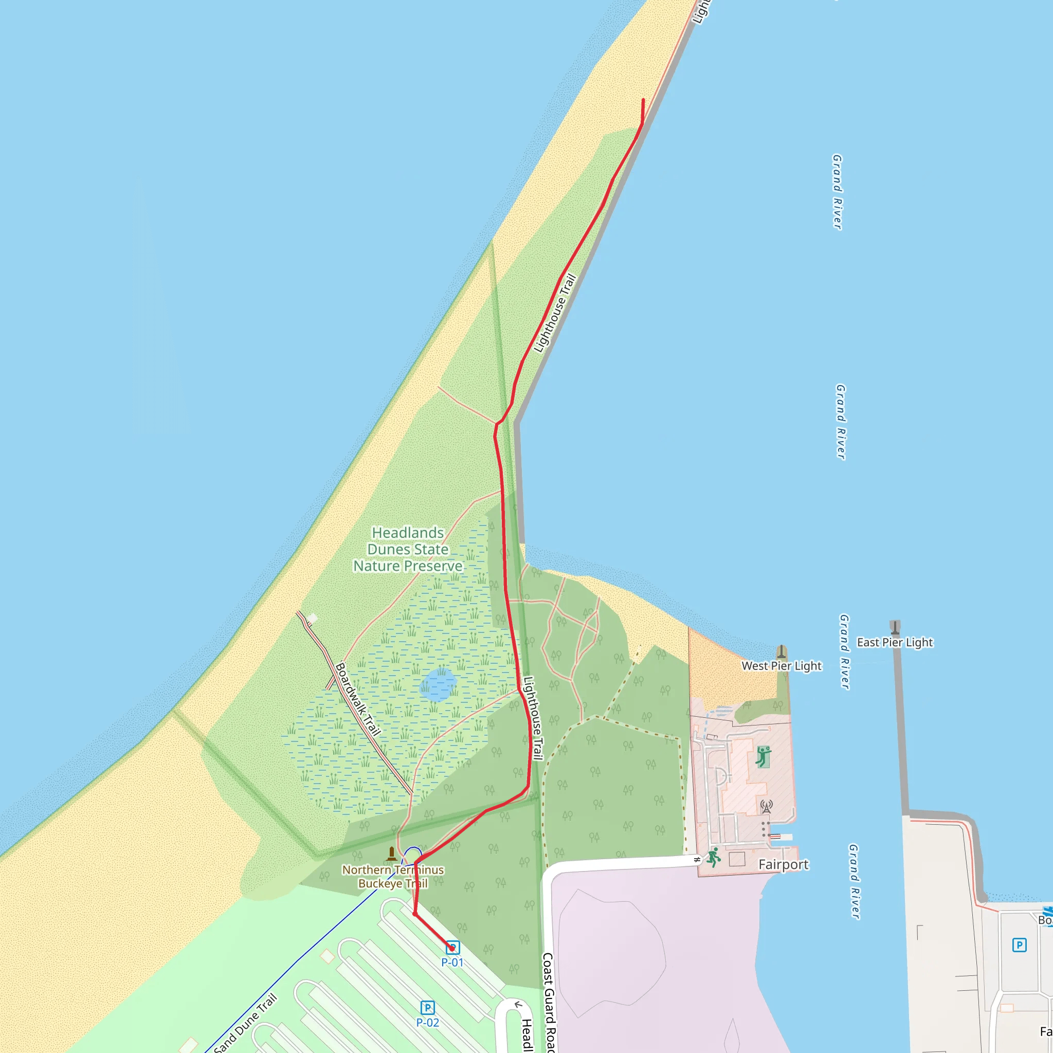 Headlands Beach mobile static map
