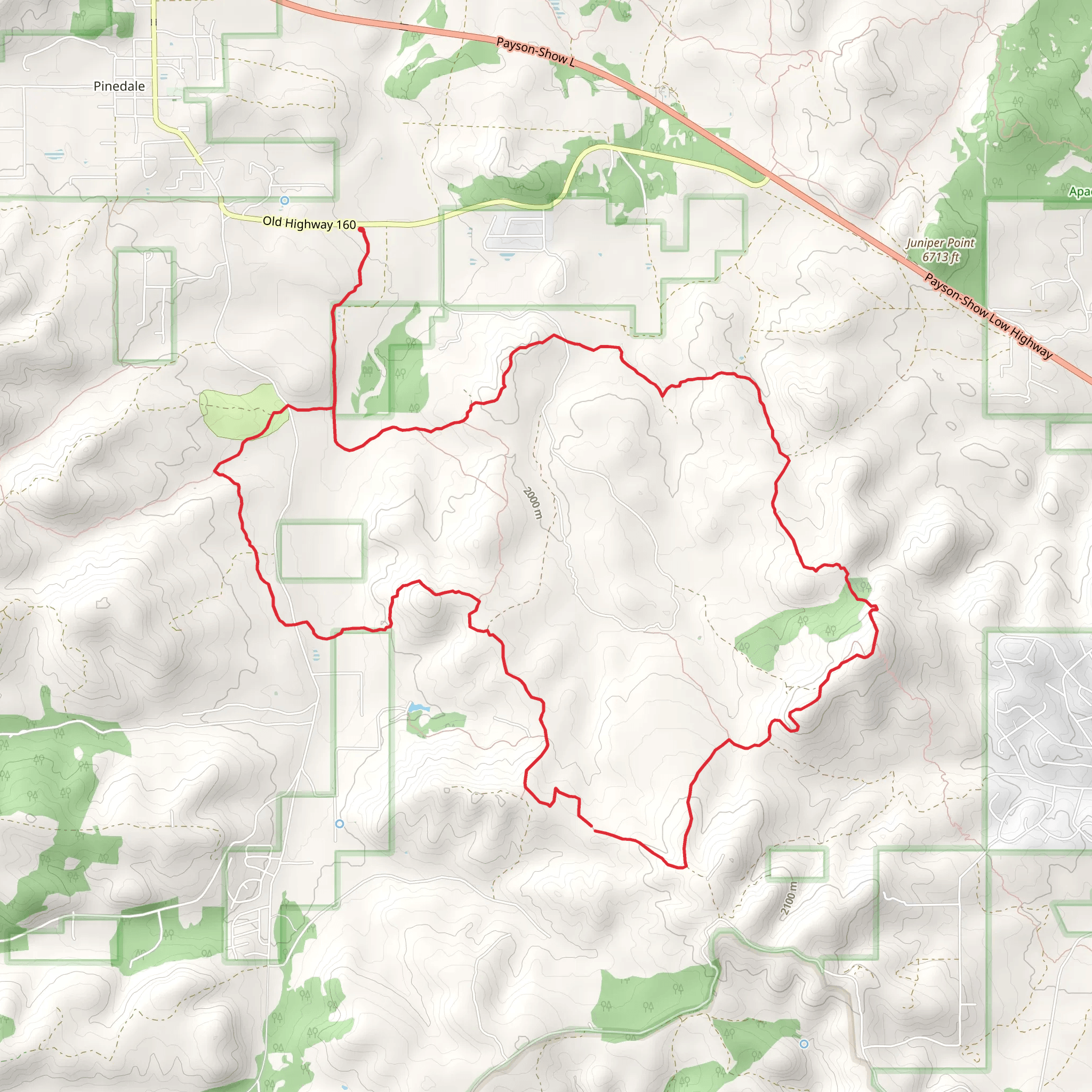 Juniper Ridge Loop Trail mobile static map