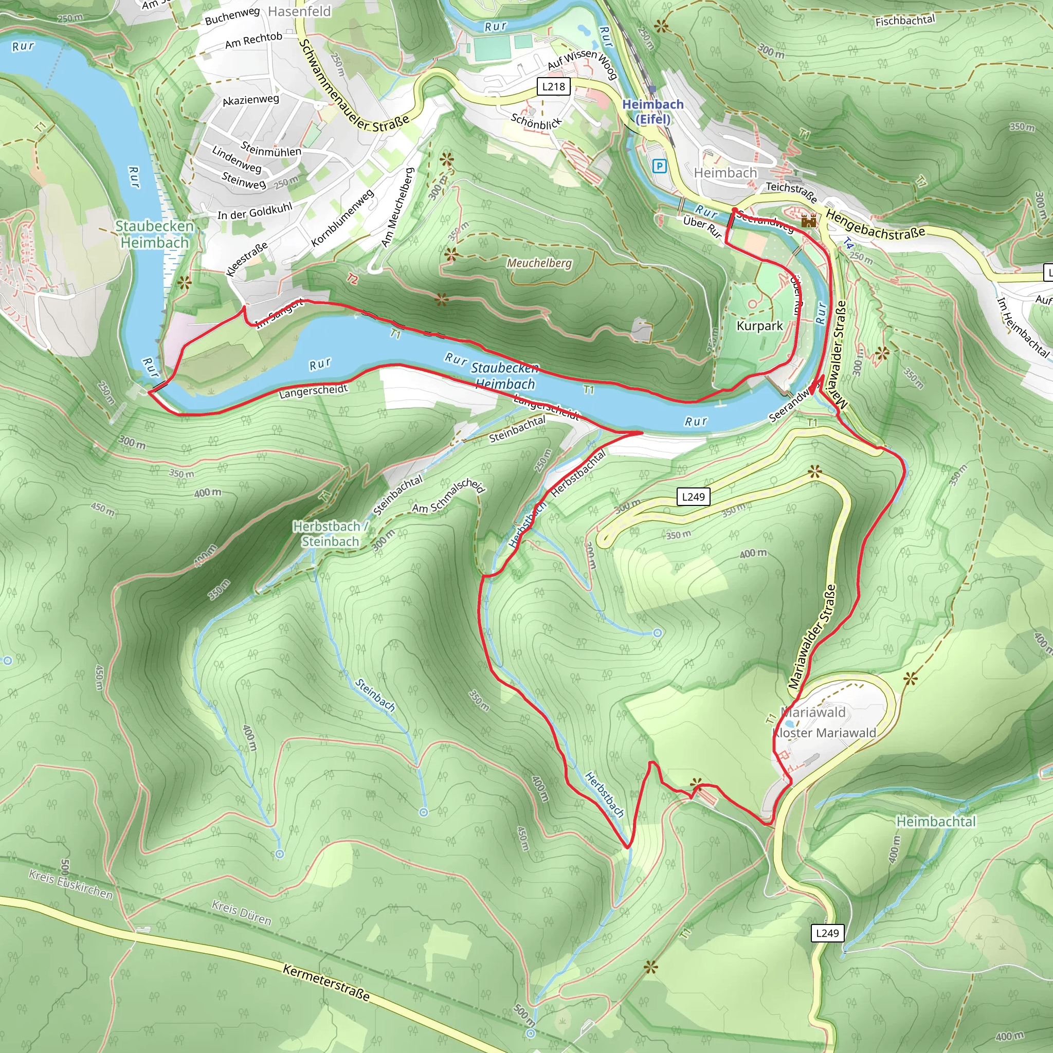 Nationalpark Eifel and Rur via Klosterrunde mobile static map