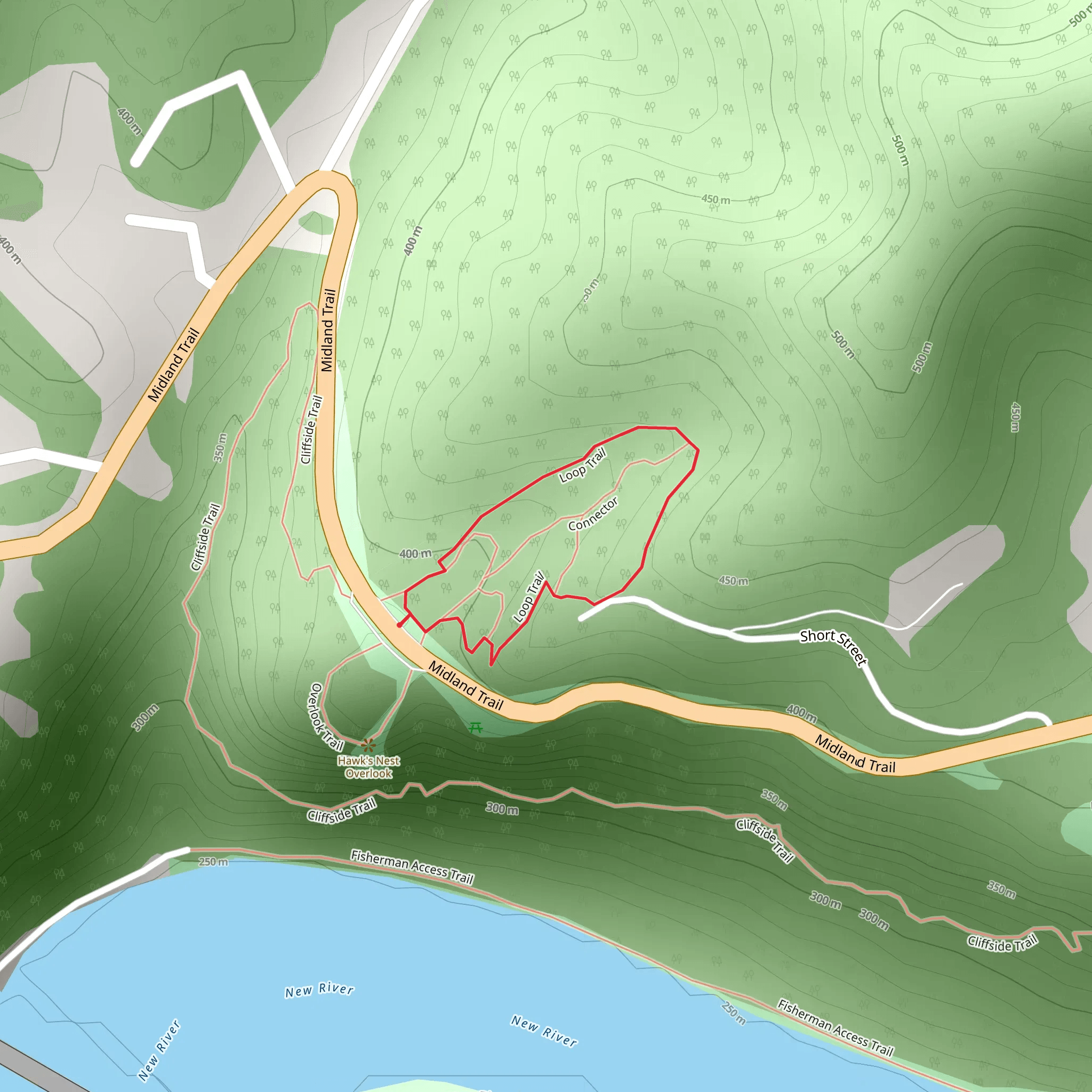 Midland Loop Trail mobile static map