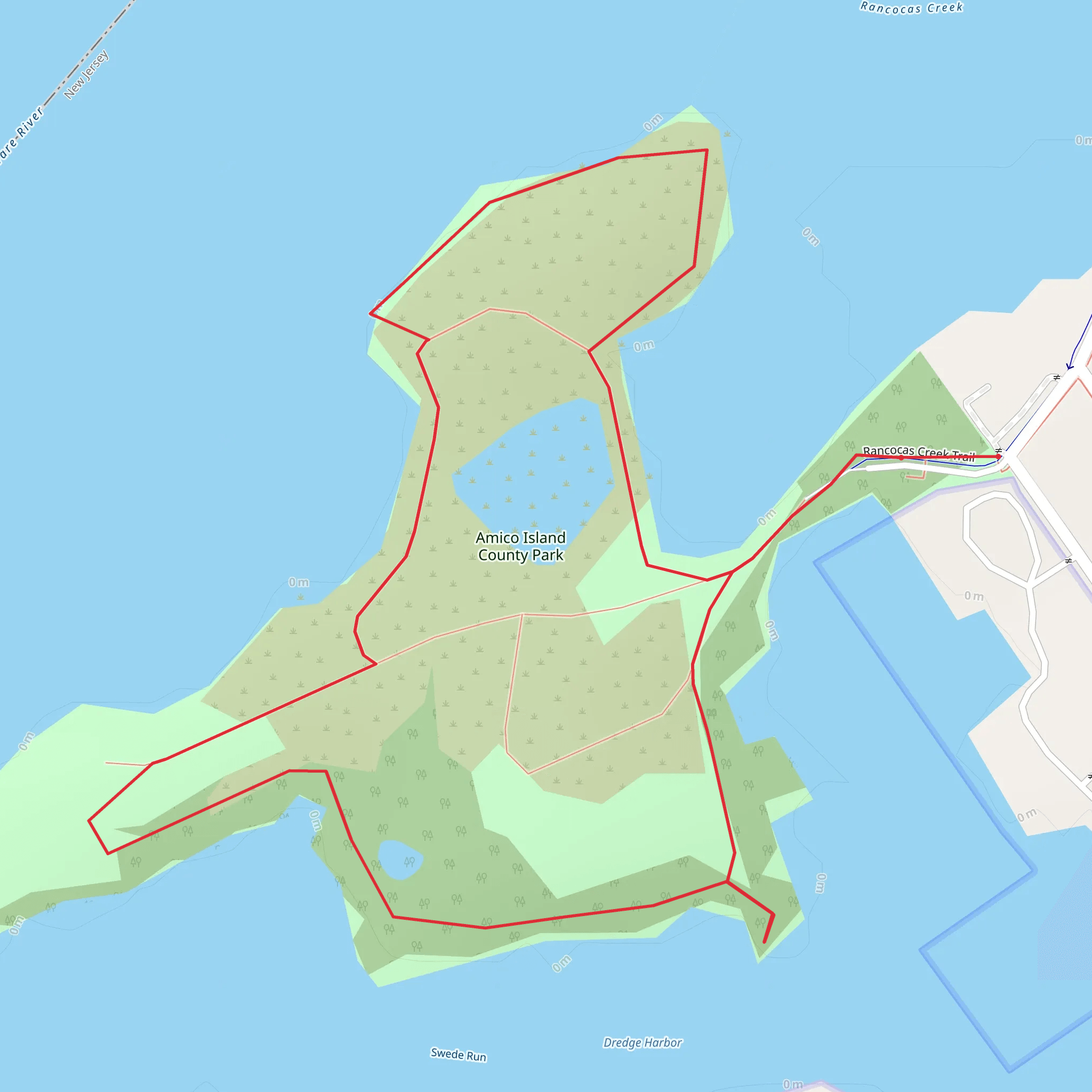 Amico Island County Park Loop mobile static map