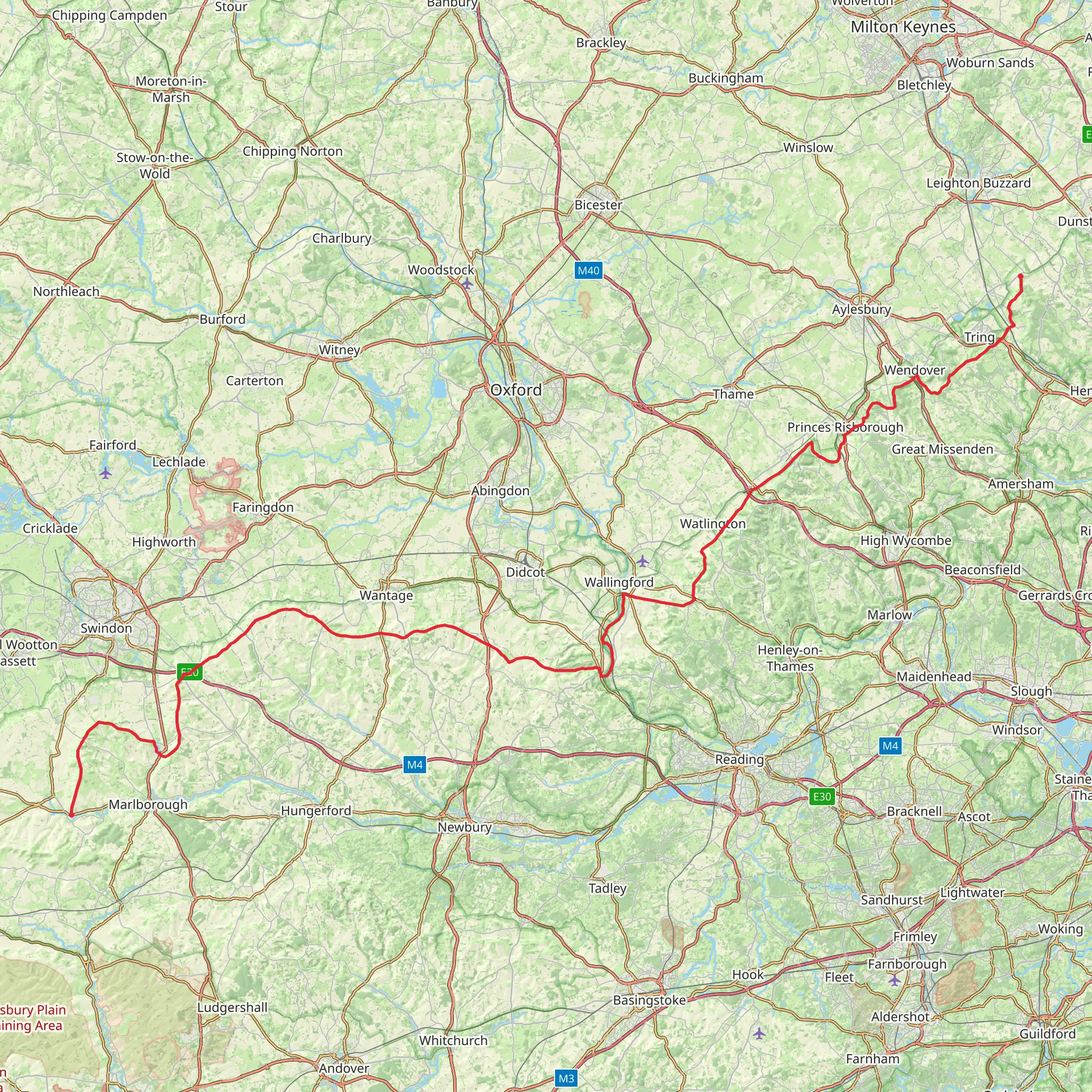 The Ridgeway National Trail mobile static map