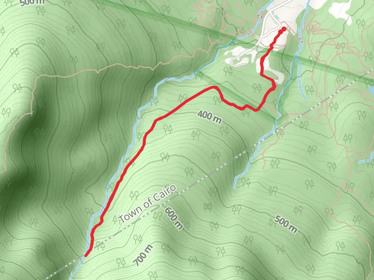 An image depicting the trail Winter Clove Falls Trail and its surrounding area.