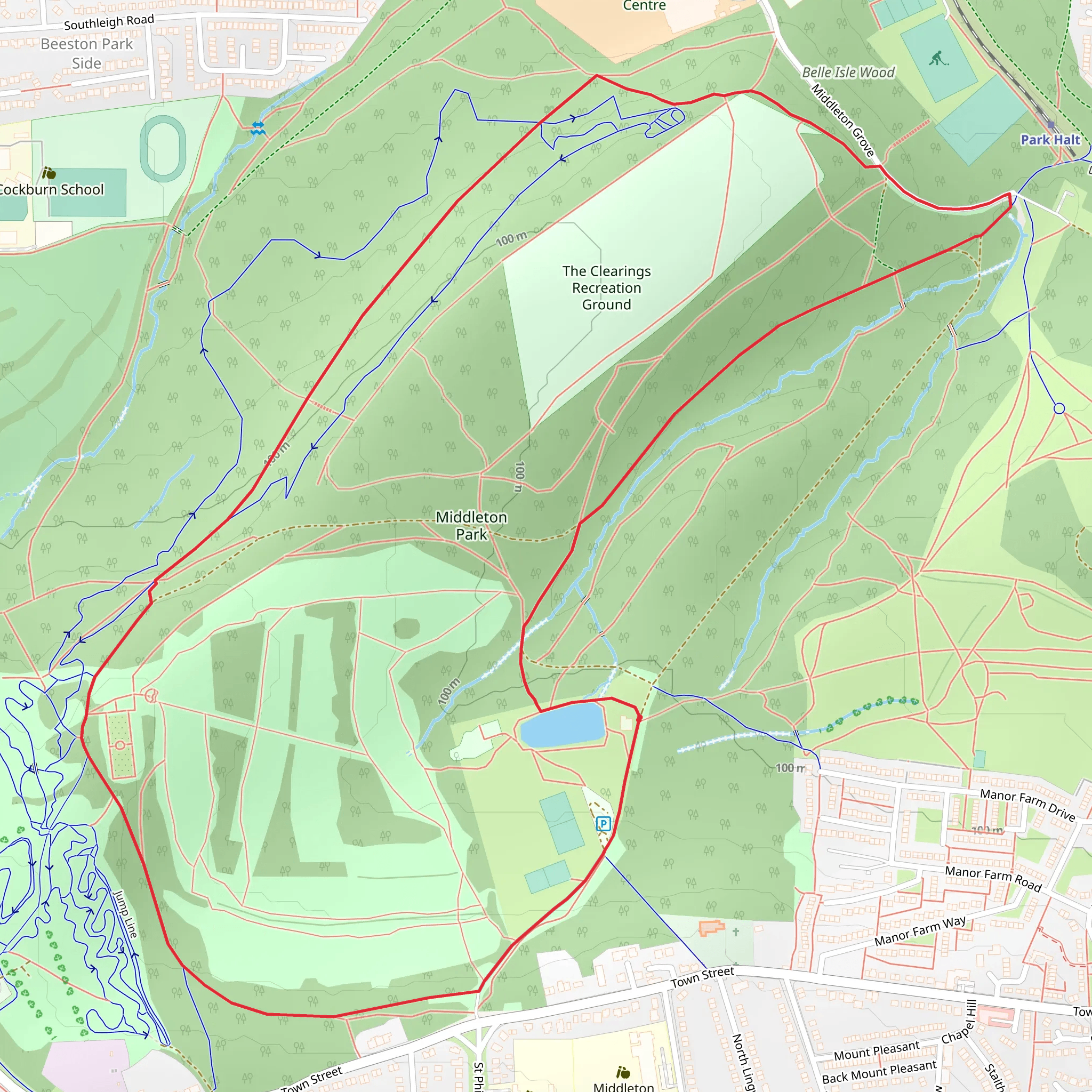 Middleton Park Walk mobile static map