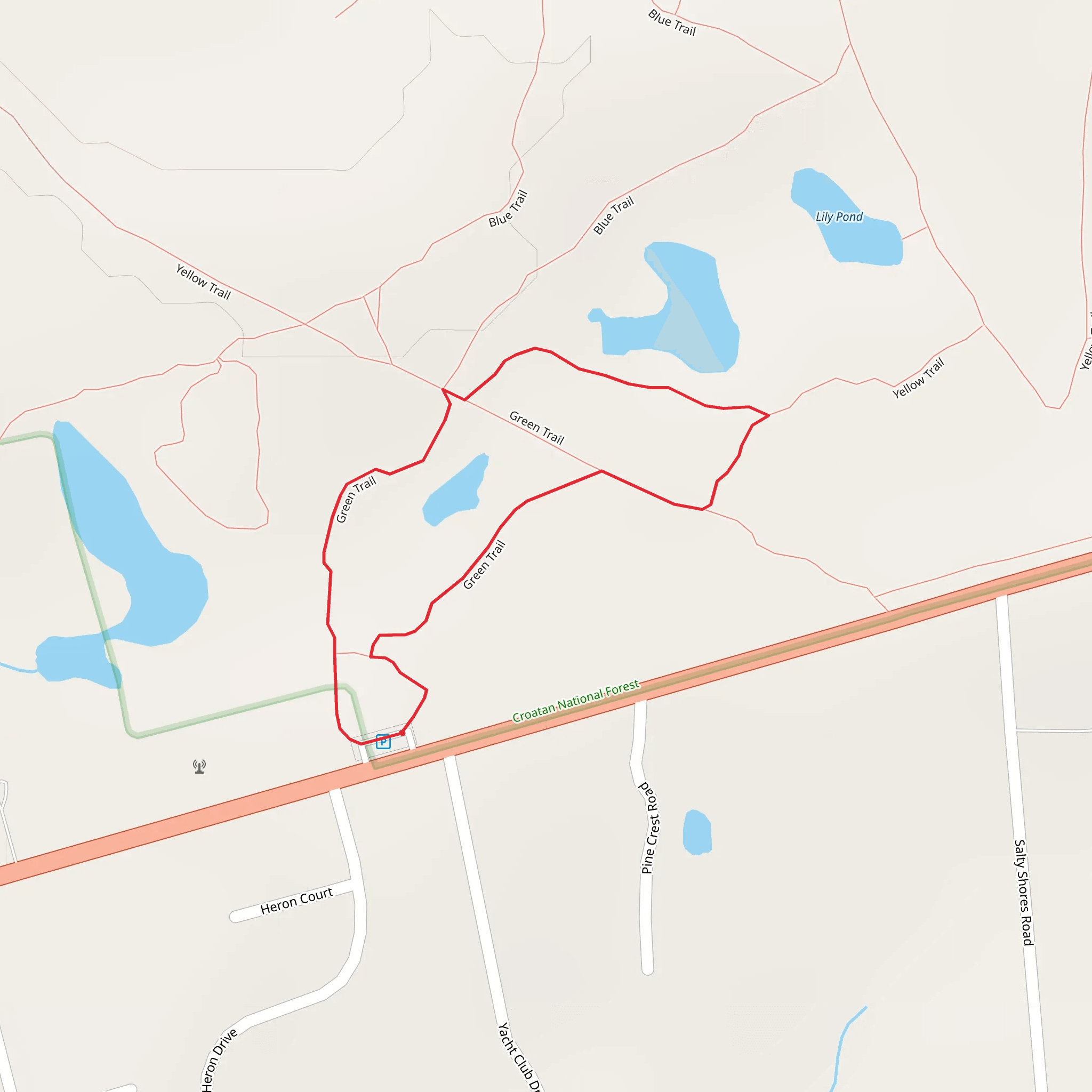 Green Trail Loop mobile static map