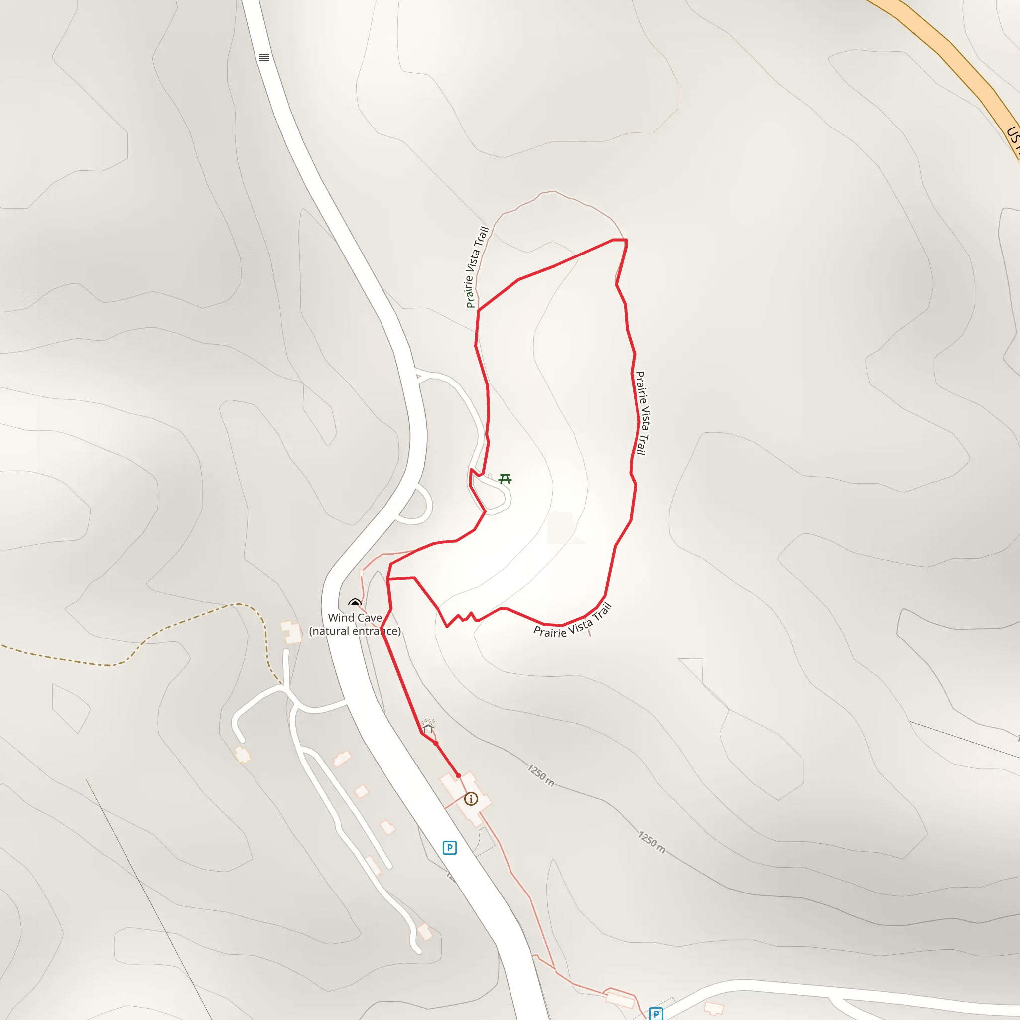 Prairie Vista Loop Trail mobile static map