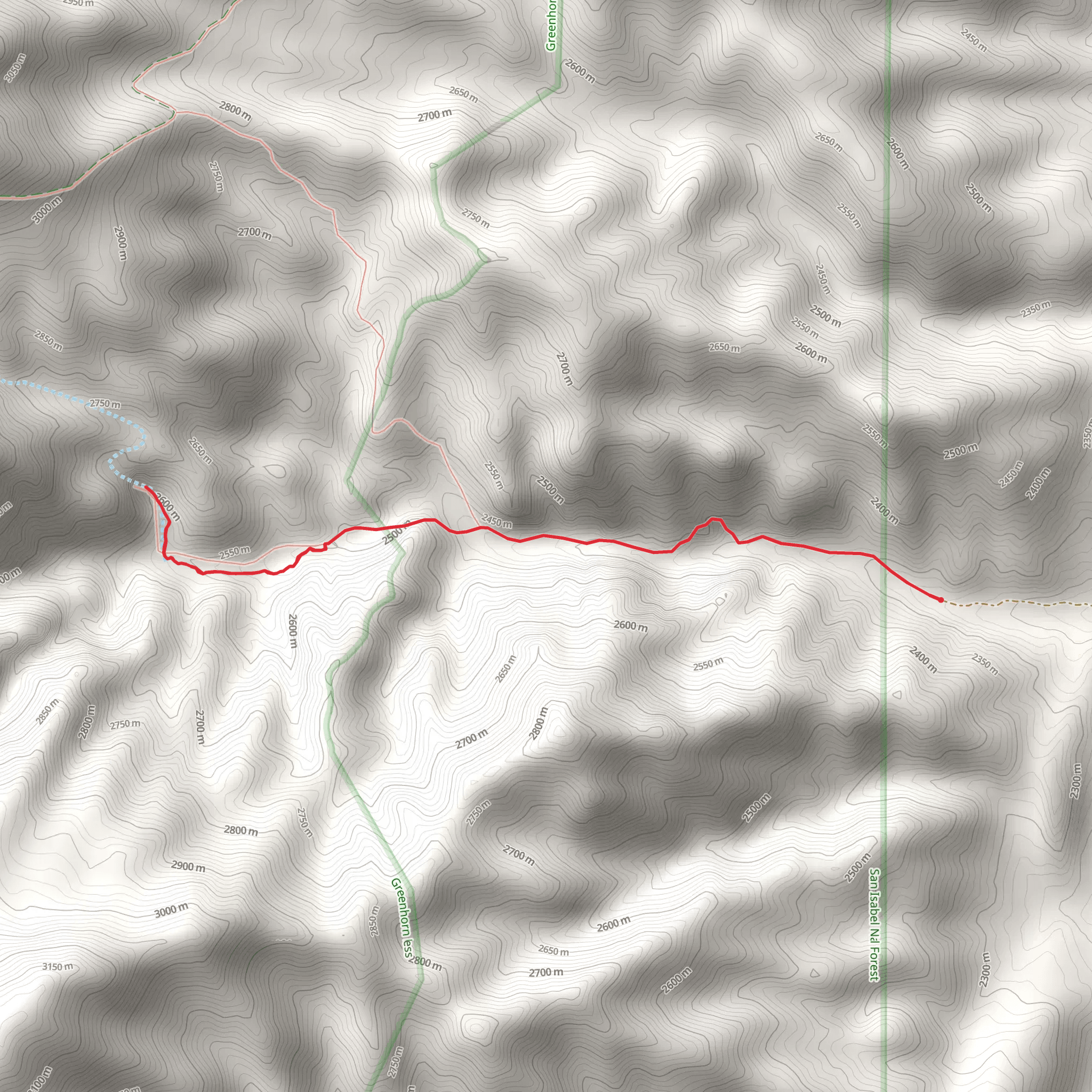 Apache Falls Trail mobile static map