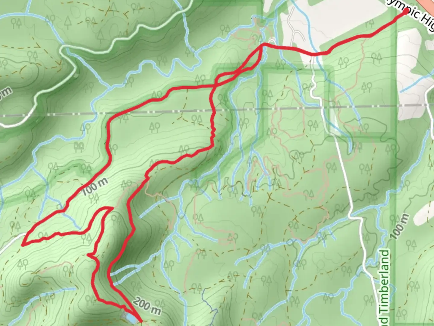 An image depicting the trail Bayview and Wedgie Loop and its surrounding area.