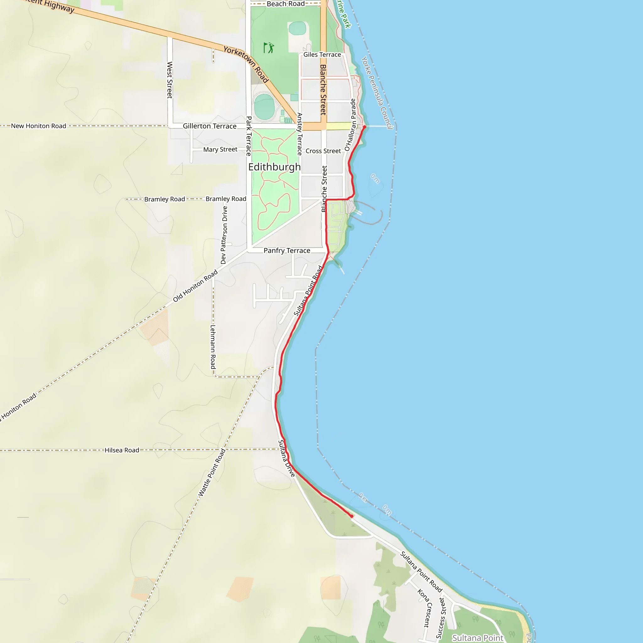 The Mosaic Trail - Edithburgh to Sultana Point mobile static map