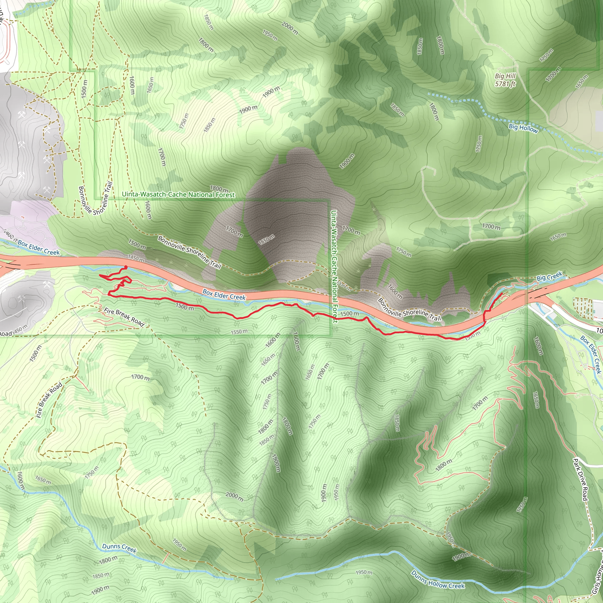 Box Elder Creek Walk mobile static map