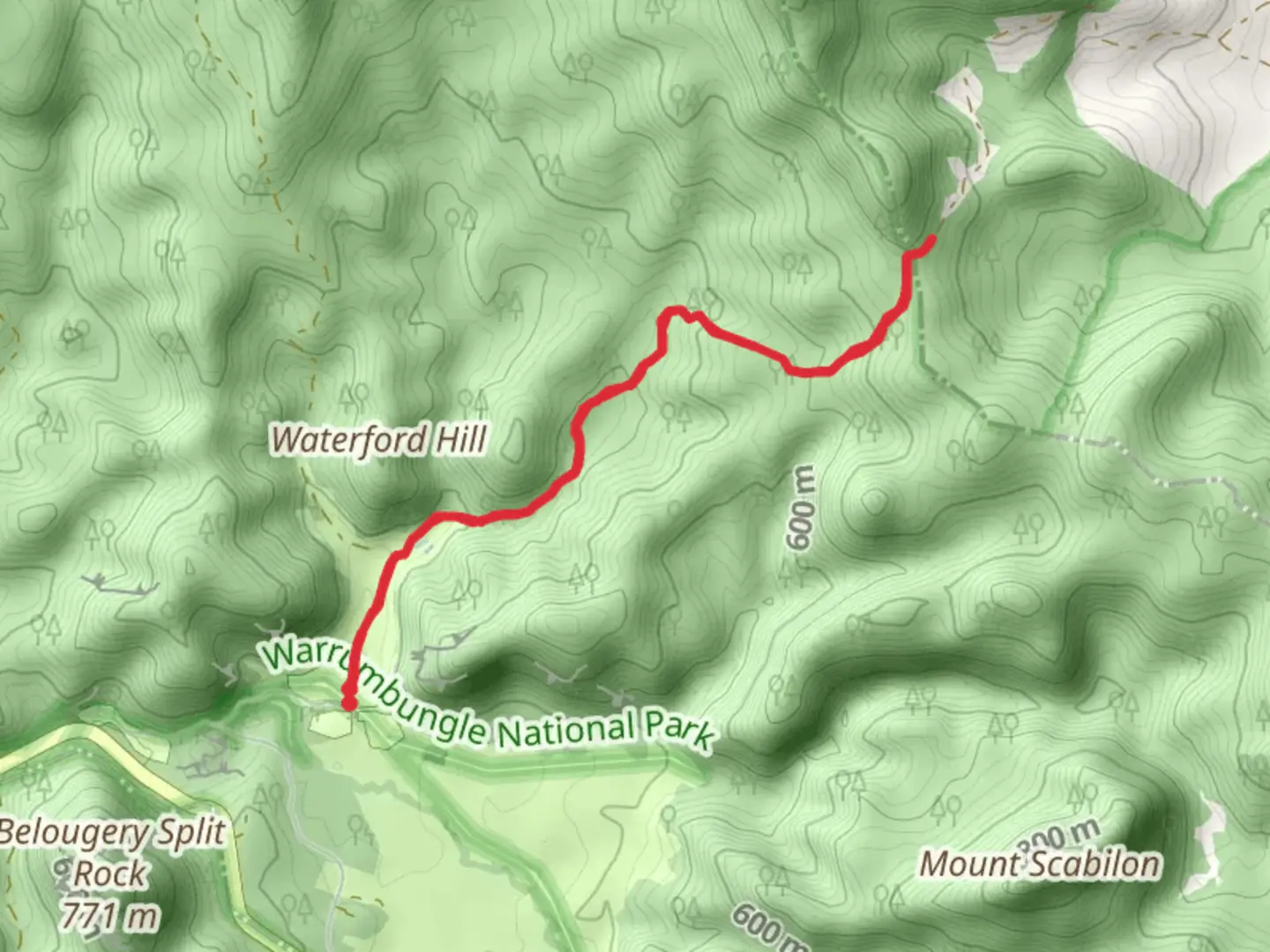 An image depicting the trail Greenslopes Trail and its surrounding area.