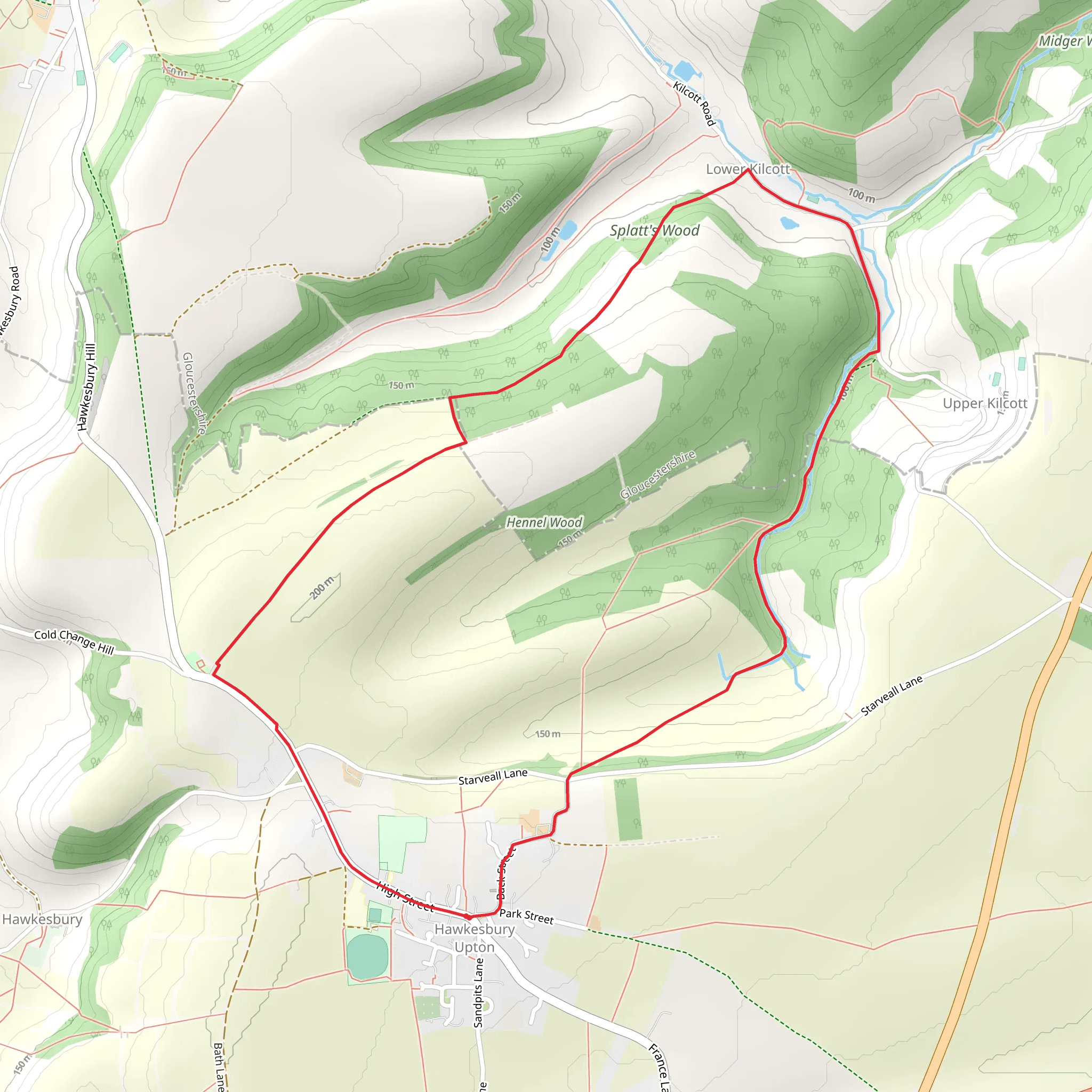 Circular Walk via Kilcott mobile static map