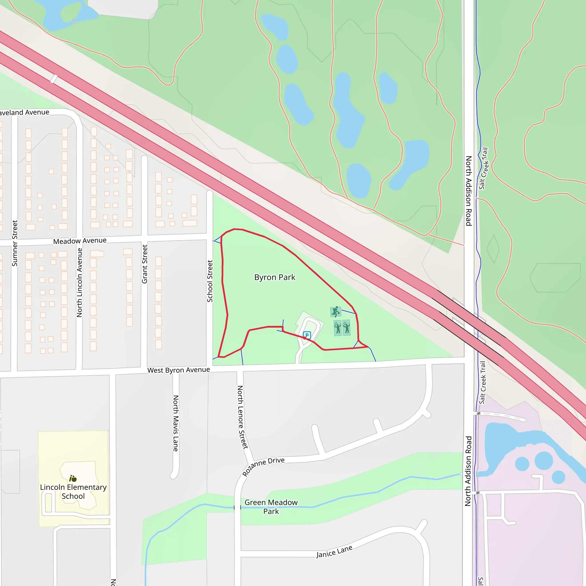 Byron Park Loop mobile static map