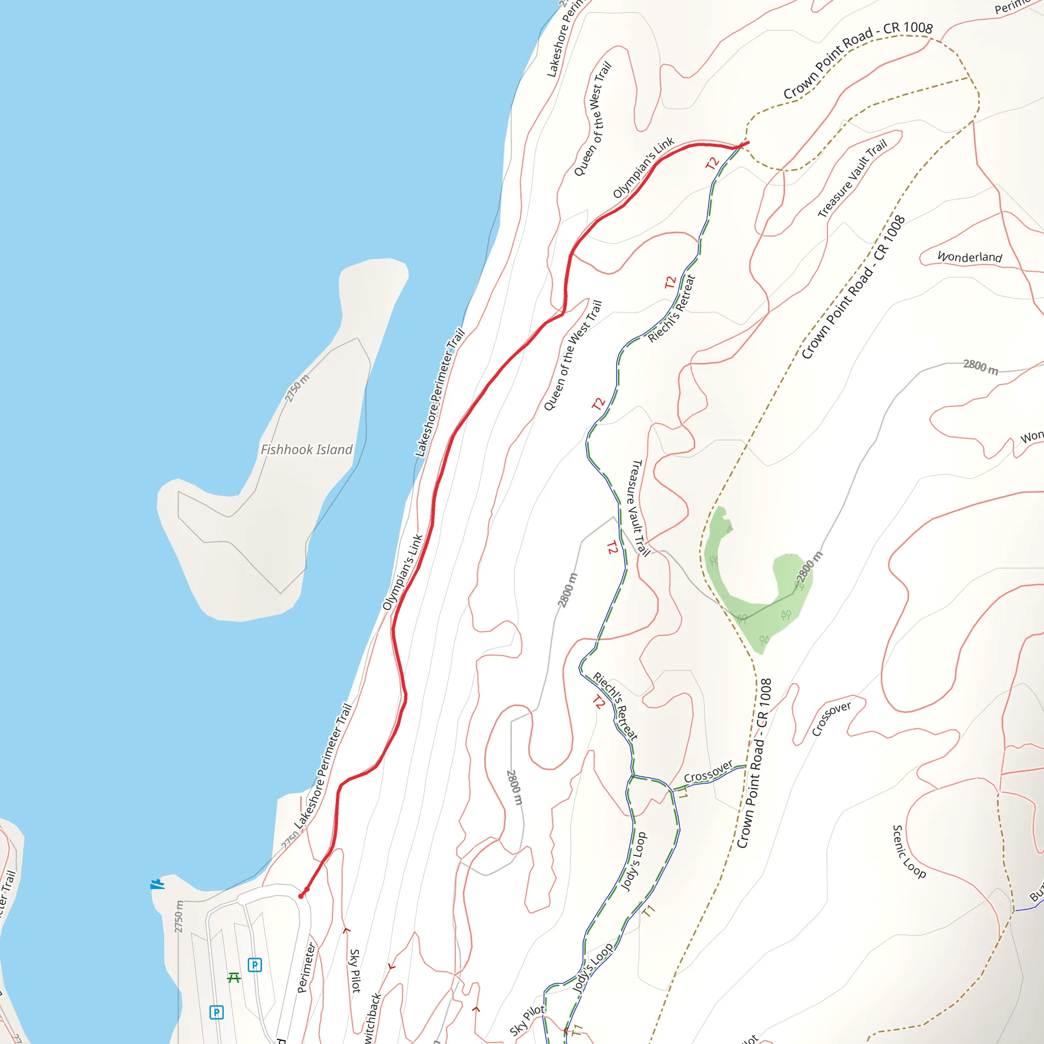 Olympian's Link Trail mobile static map