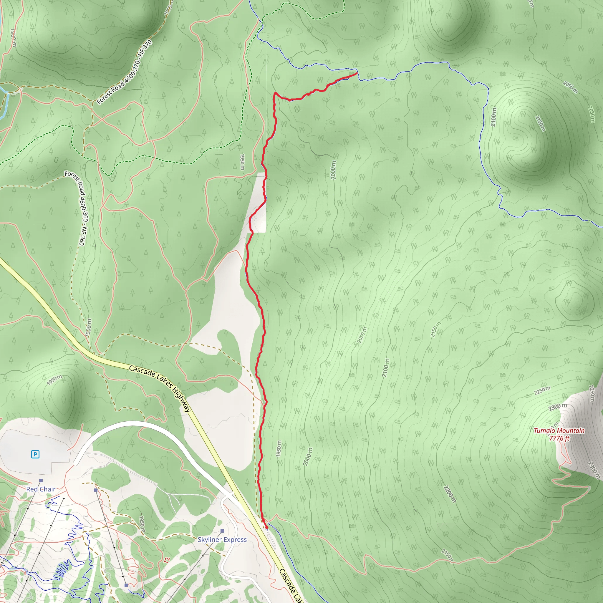Flagline Access Trail mobile static map