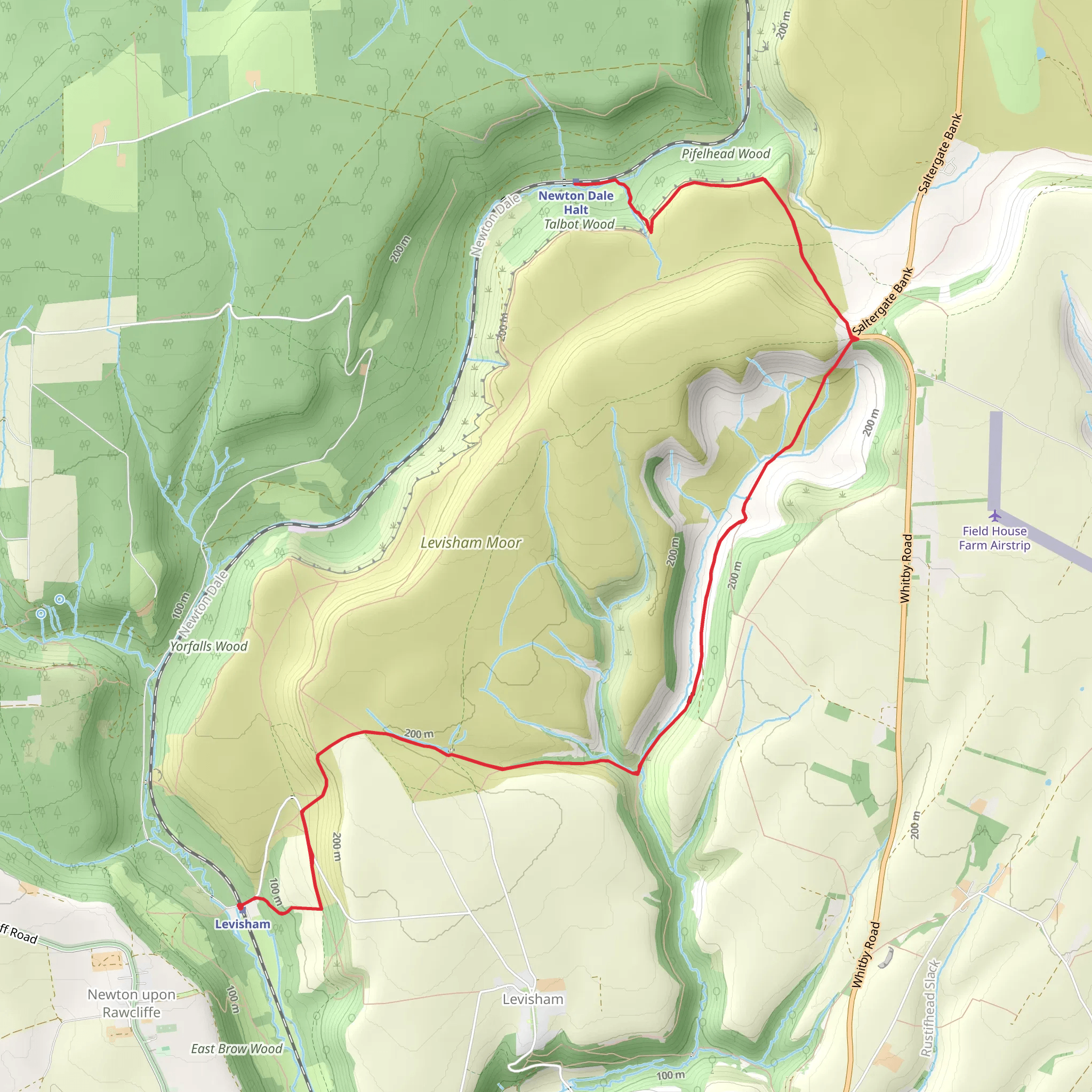 Dundale Griff and Levisham Beck mobile static map