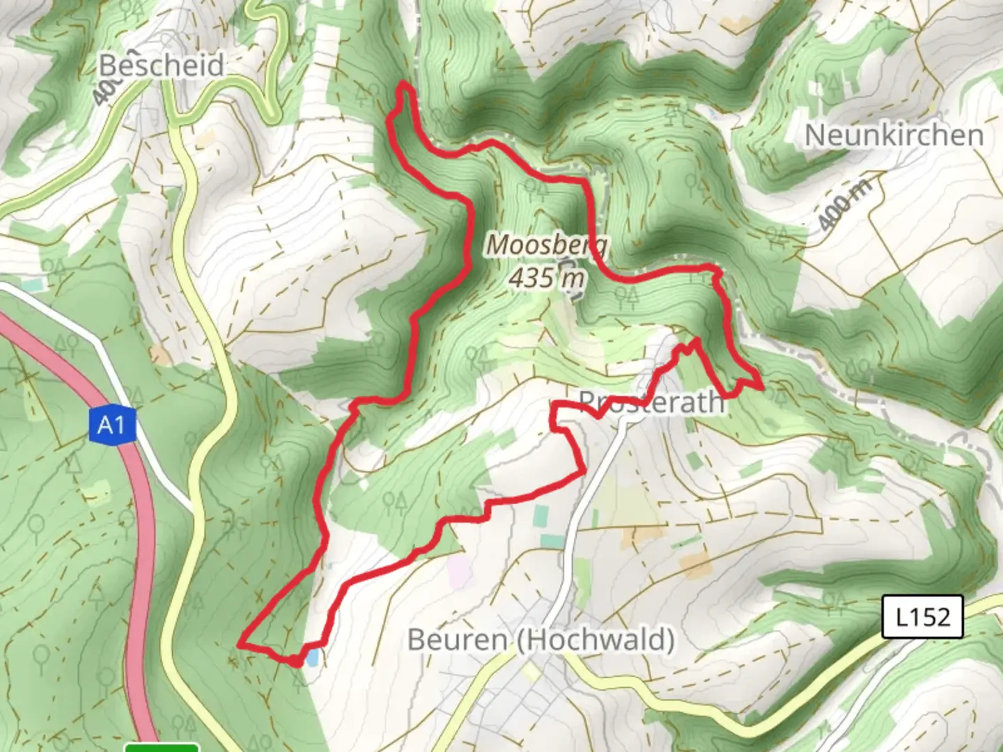 An image depicting the trail Weiheranlage Beuren and Saar Hunsrueck Steig Loop and its surrounding area.