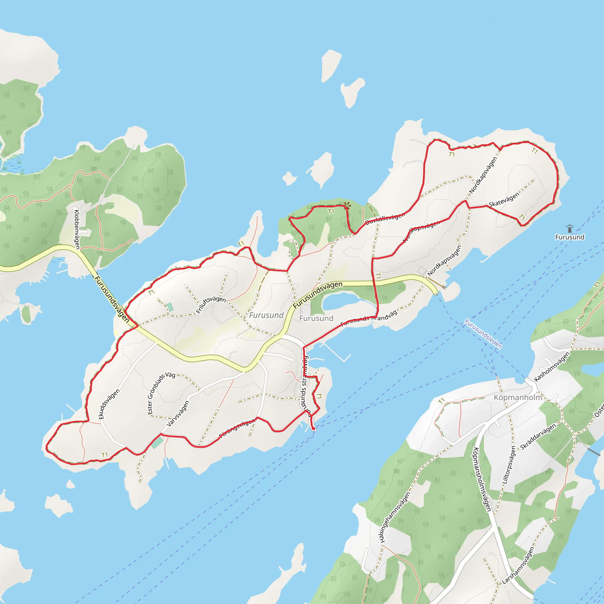 Stockholm Archipelago Trail - Furusund mobile static map