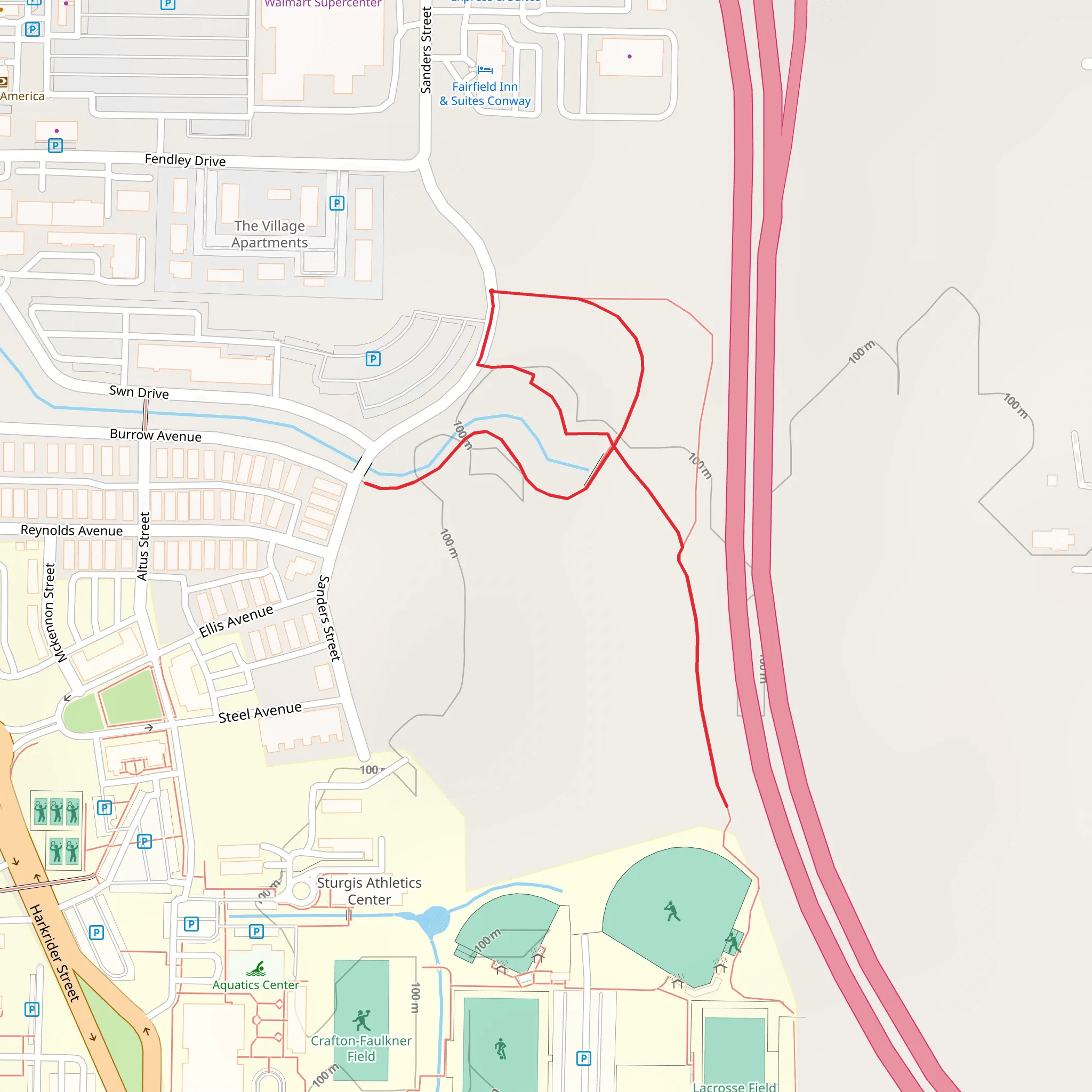 Sanders Street Loop mobile static map