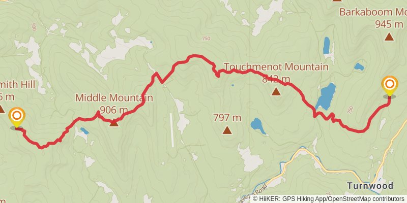 Finger Lakes Trail stage 50 Map