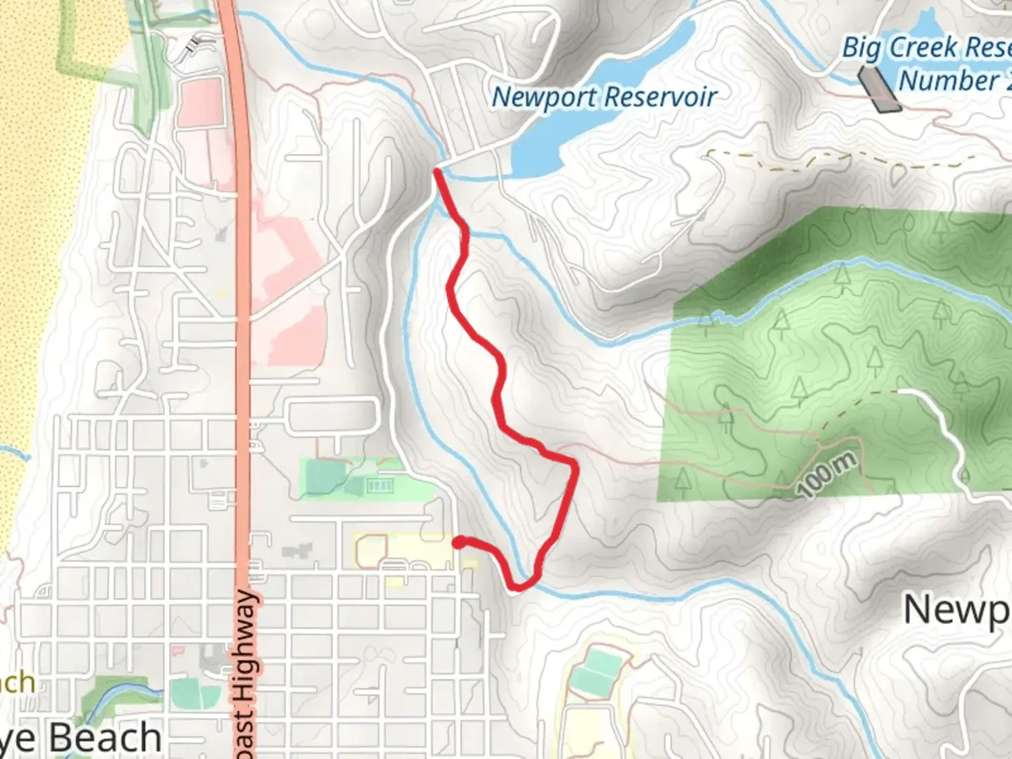 An image depicting the trail Big Creek, Jeffries Creek and Anderson Creek and its surrounding area.