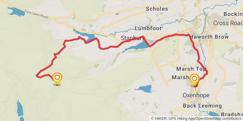 Emily Bronte Walk stage 2 Map