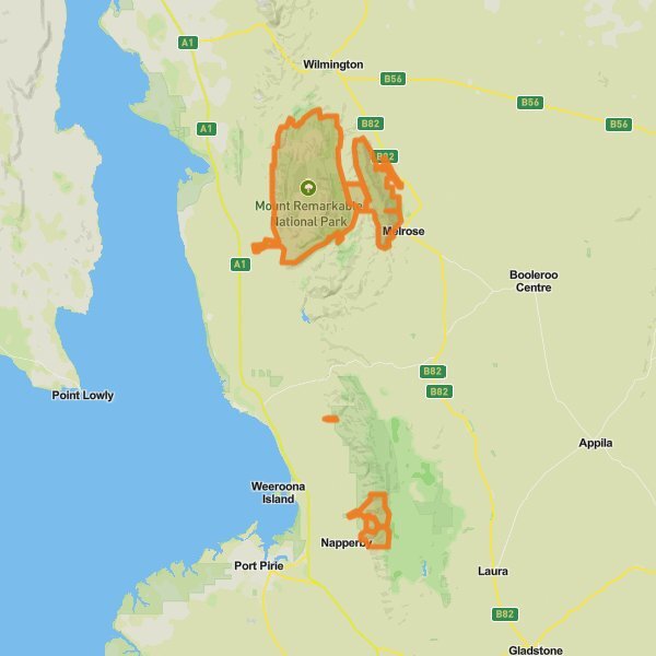 Mount Remarkable National Park mobile static map