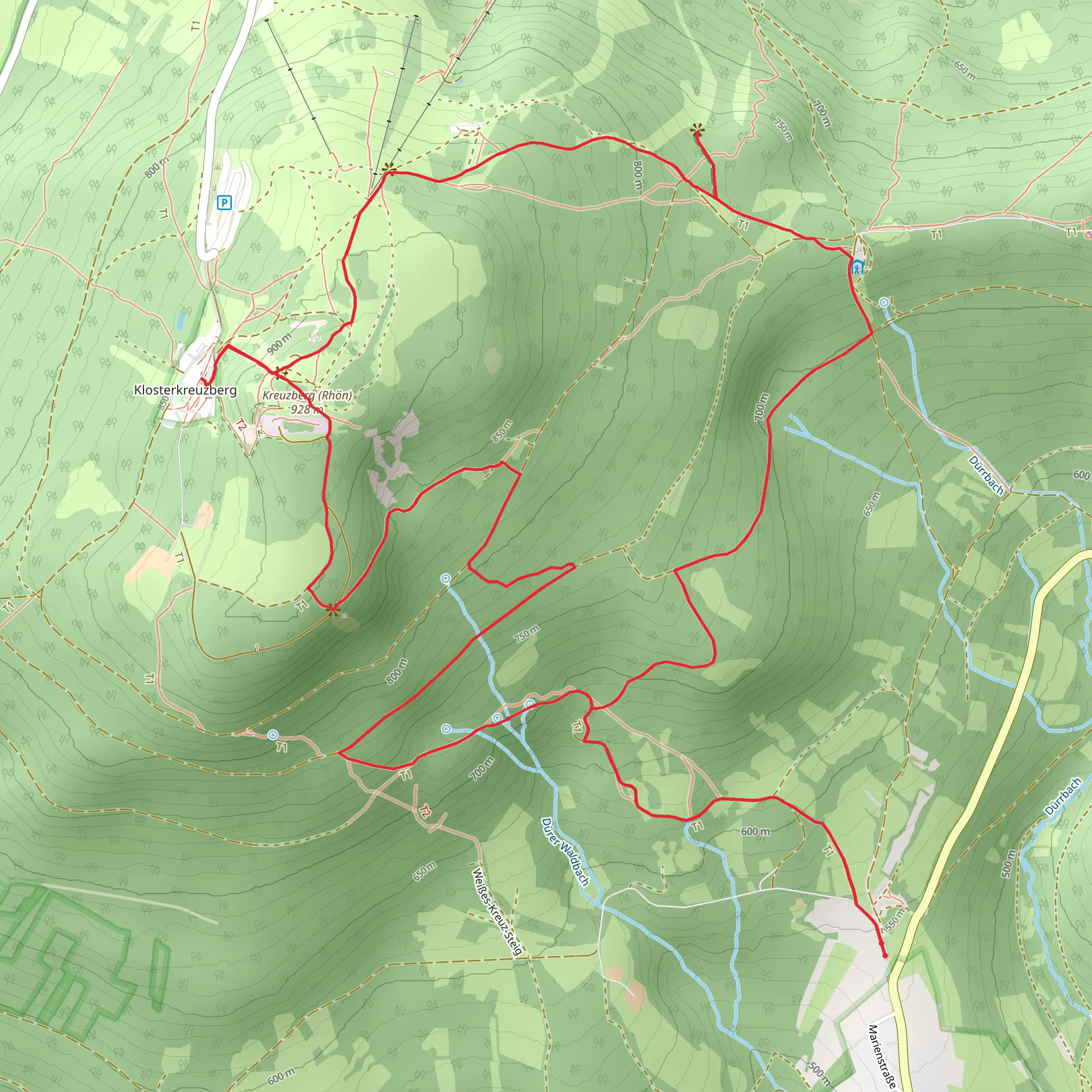 Kreuzberg Loop mobile static map