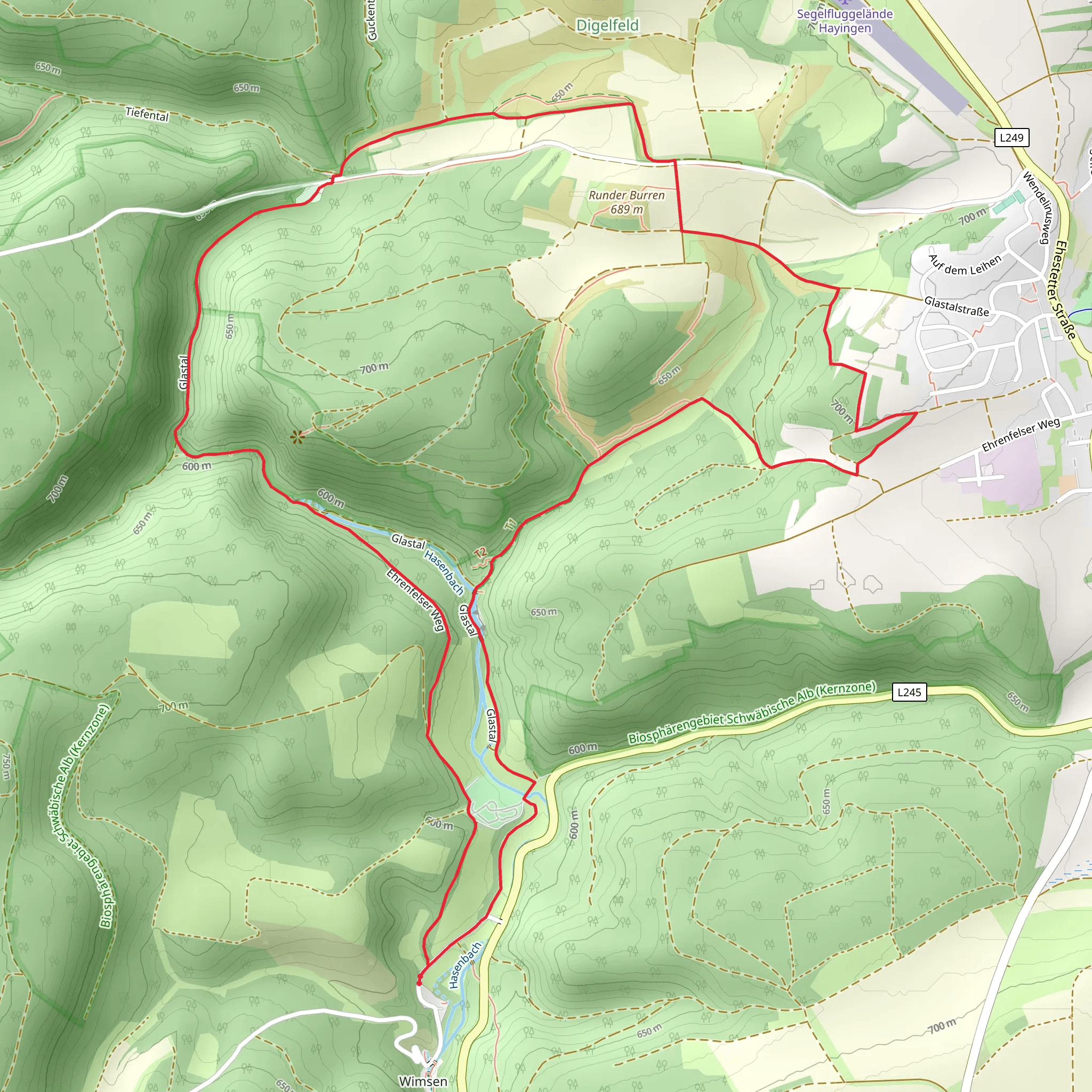 Schloss Ehrenfels and Schützenbuch Loop via Hochgeschätzt mobile static map
