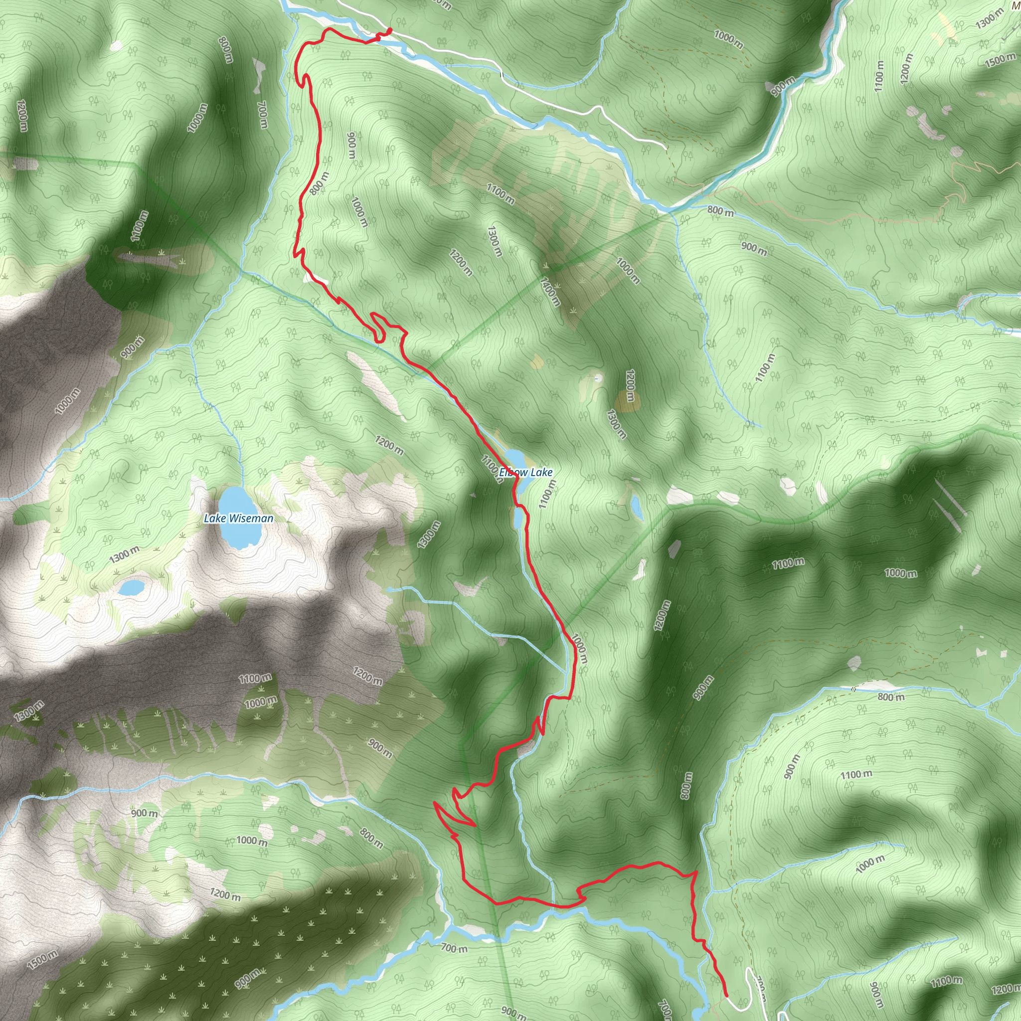 Elbow Lake Trail mobile static map