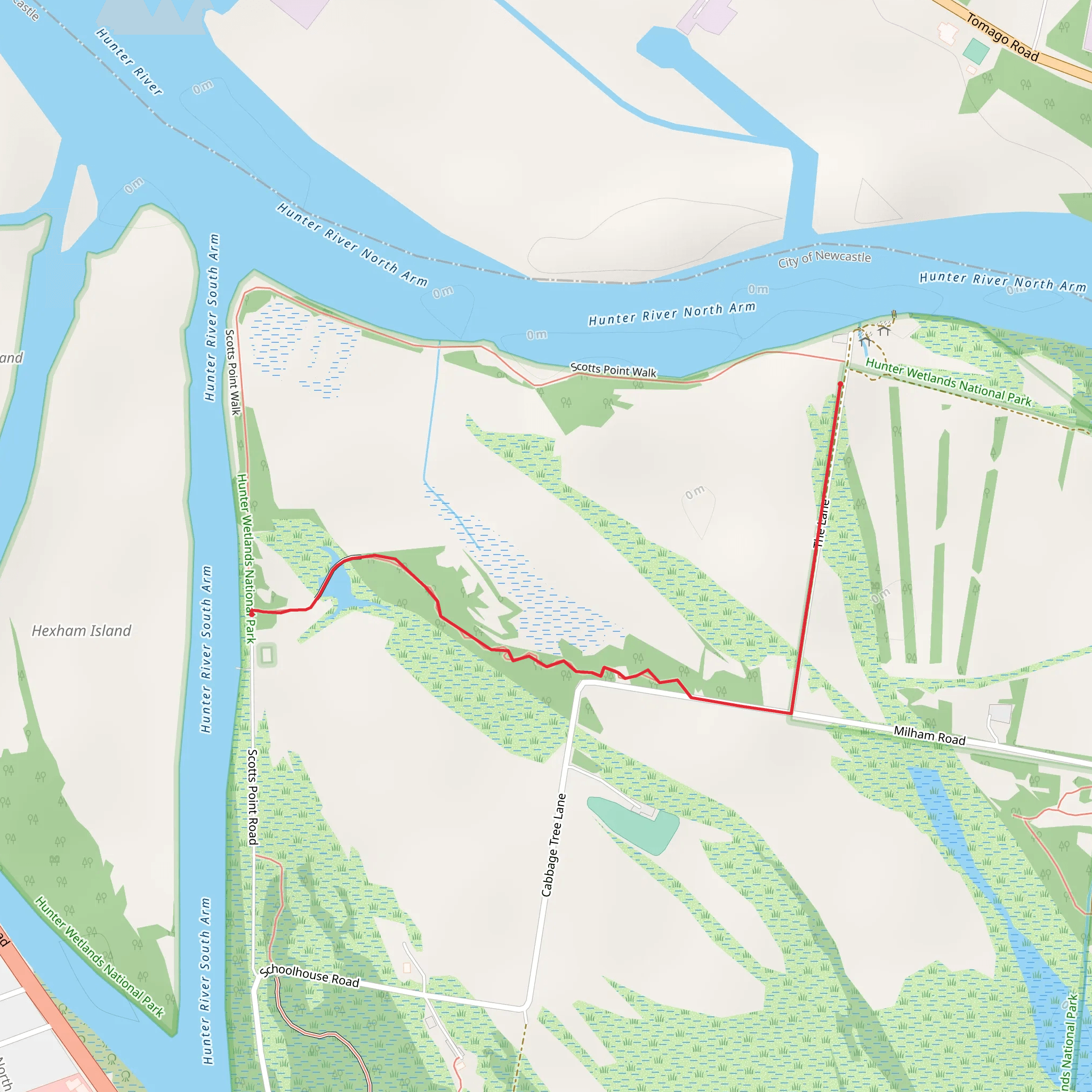 Rainforest Walk to Riverside Park Walk mobile static map