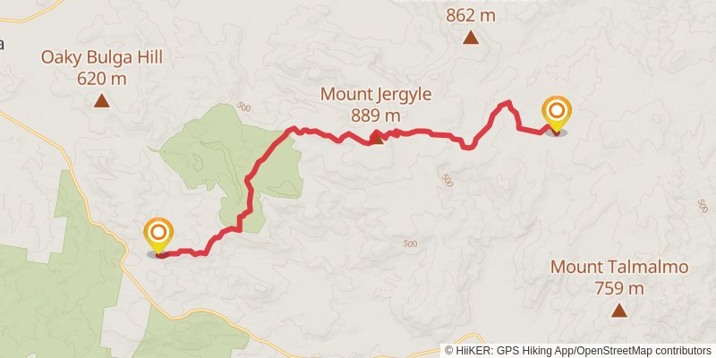 Hume And Hovell Track stage 18 Map