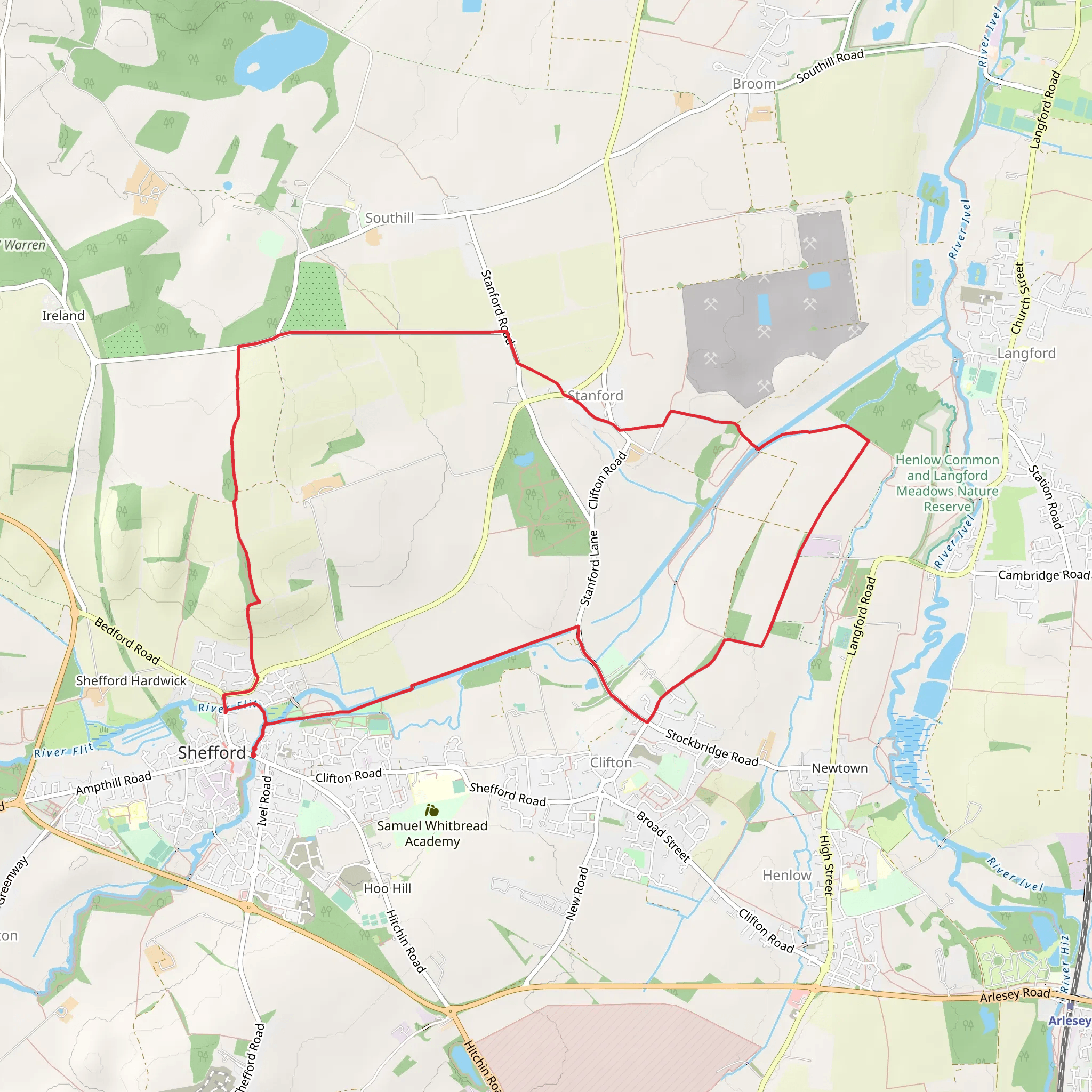 Sheford Loop mobile static map