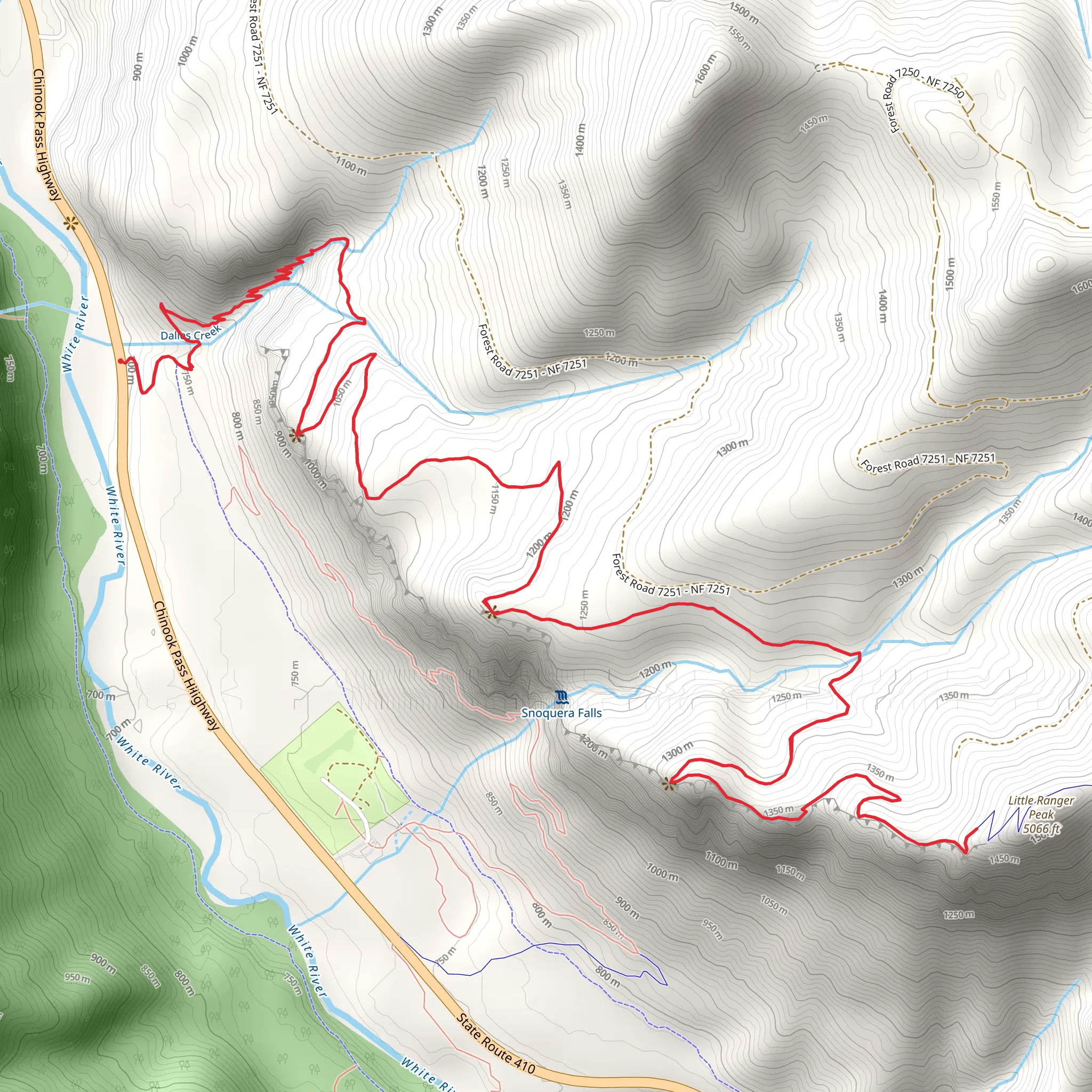 Palisades Trail - Short mobile static map