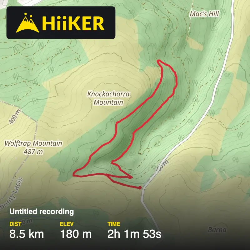 A map preview of the recording Untitled recording.