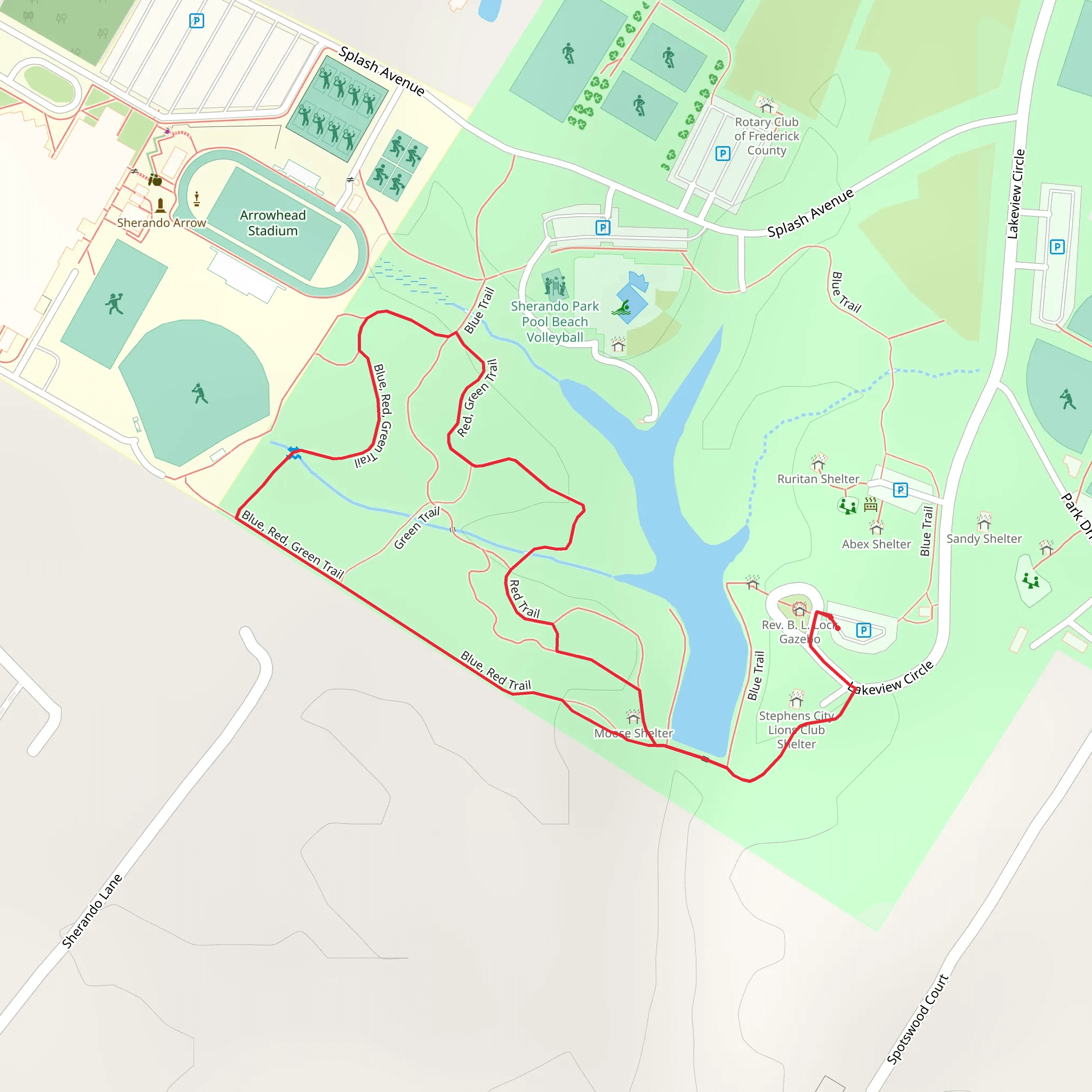 Lakeview Circle Loop mobile static map