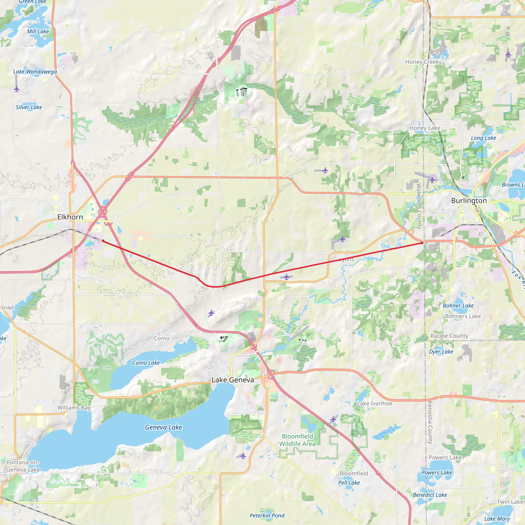 White River Trail mobile static map