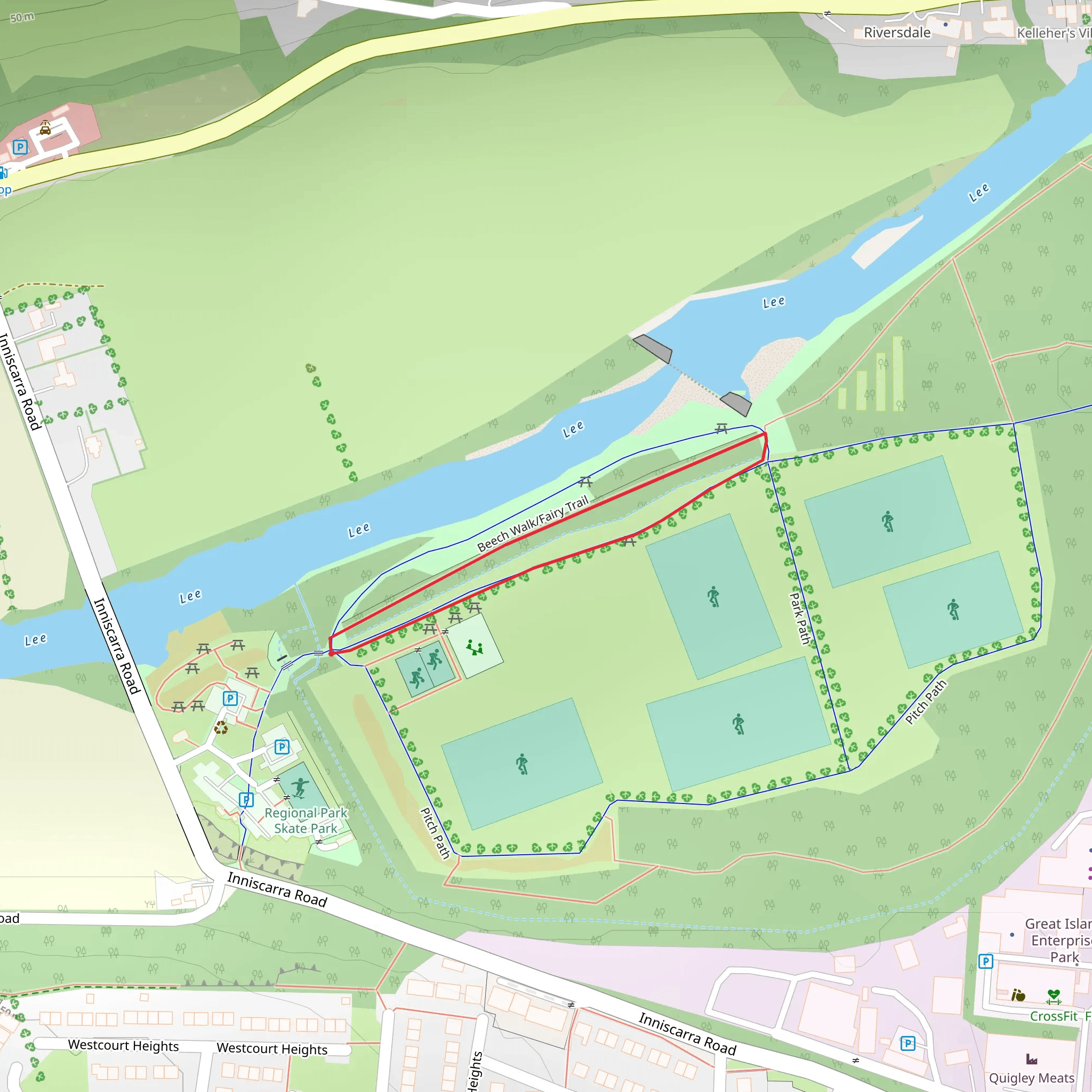 Ballincollig Gunpowder Trails - Heron Trail mobile static map
