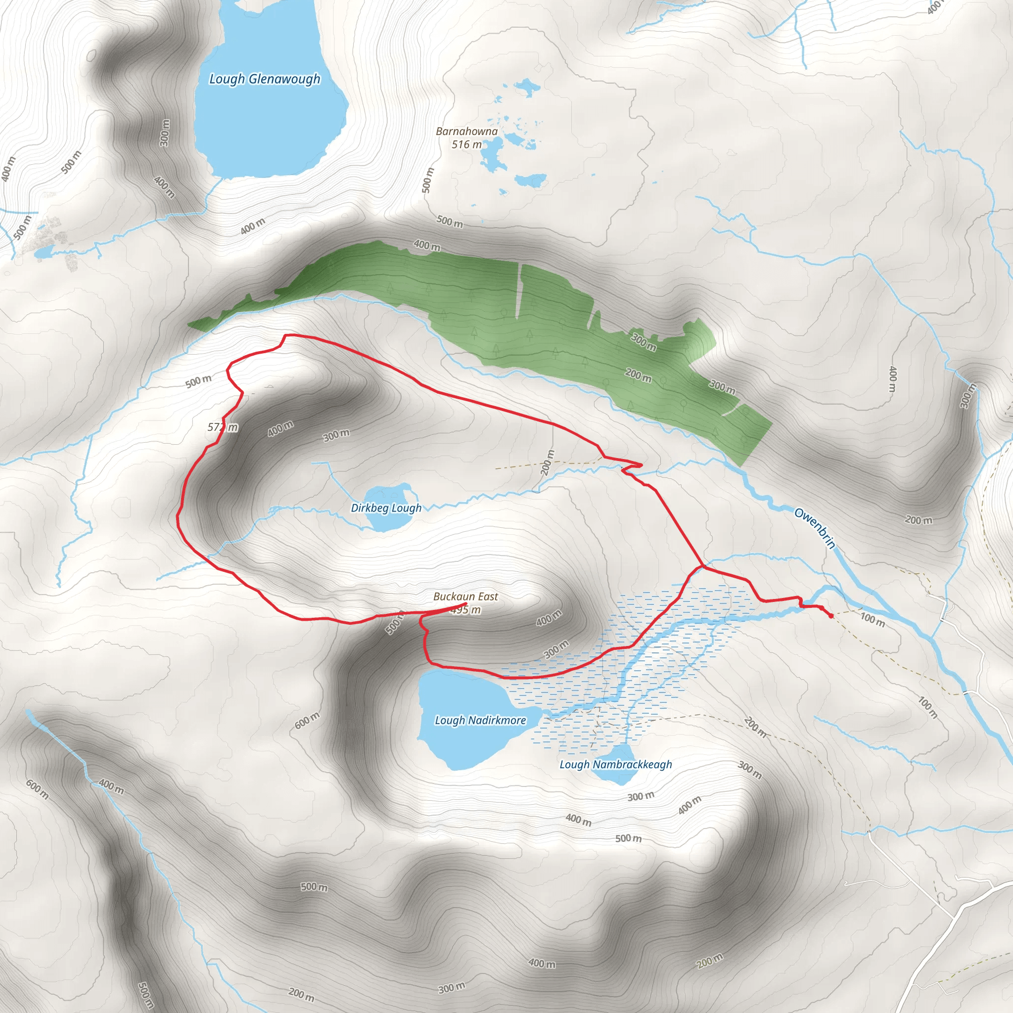 Dirkbeg Lough Loop mobile static map