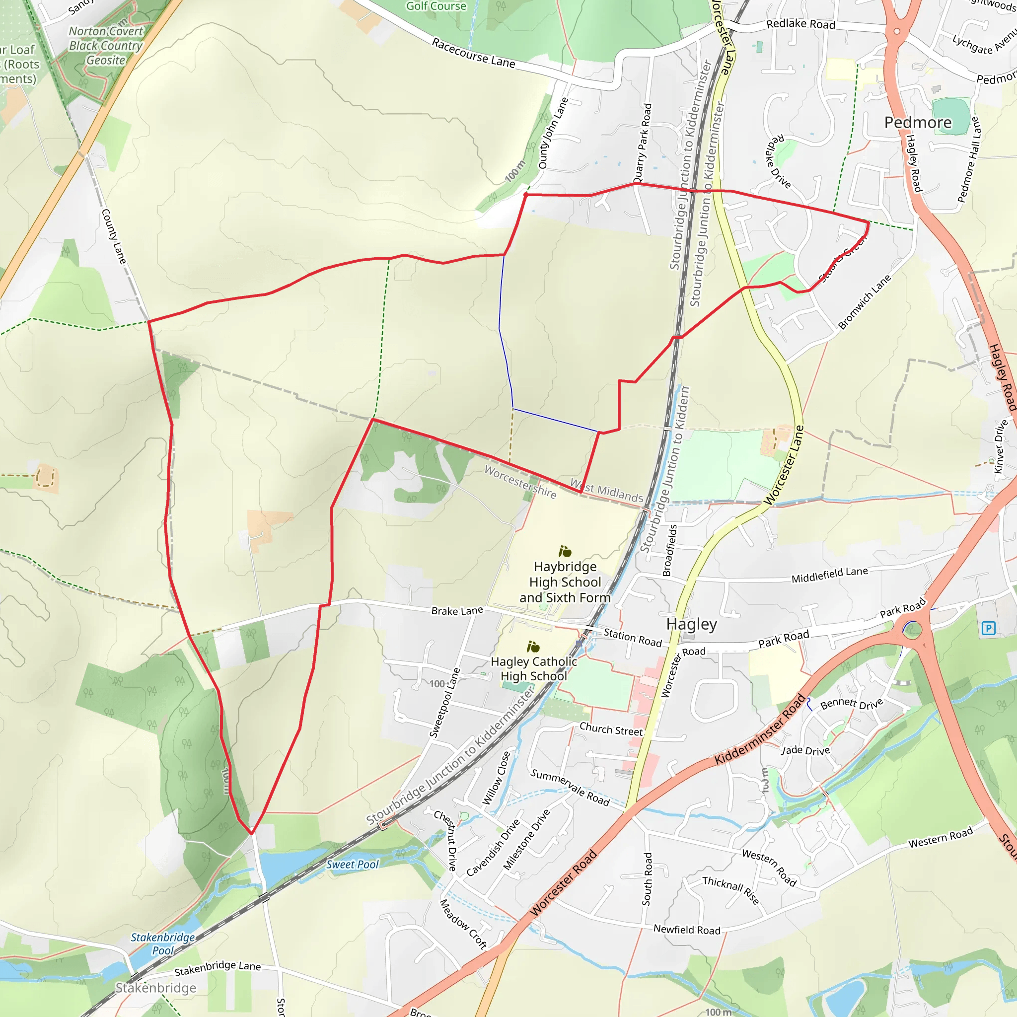 Hagley Walk mobile static map