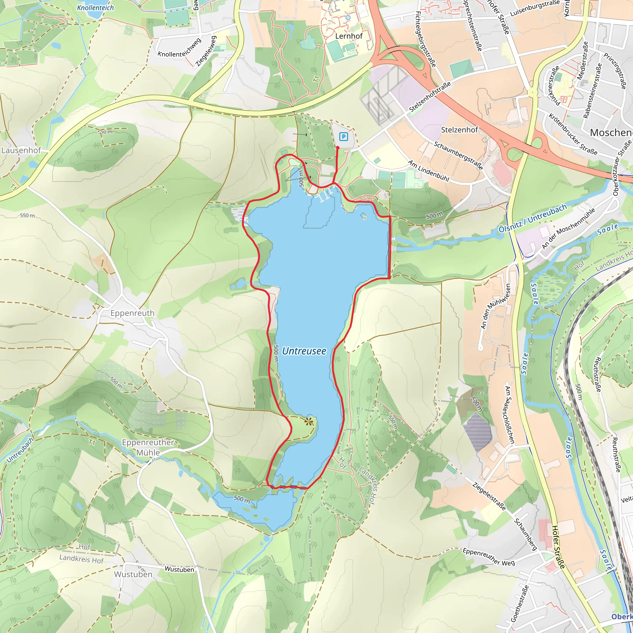 Untreusee Loop via Seenweg mobile static map