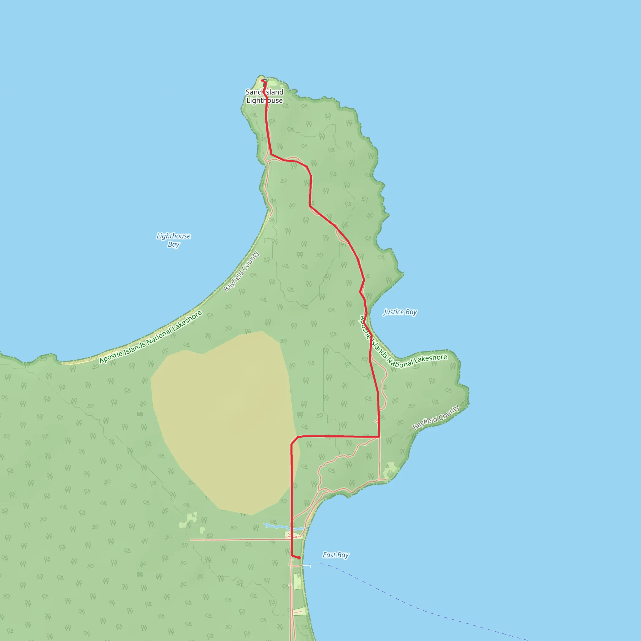 Sand Island Lighthouse mobile static map