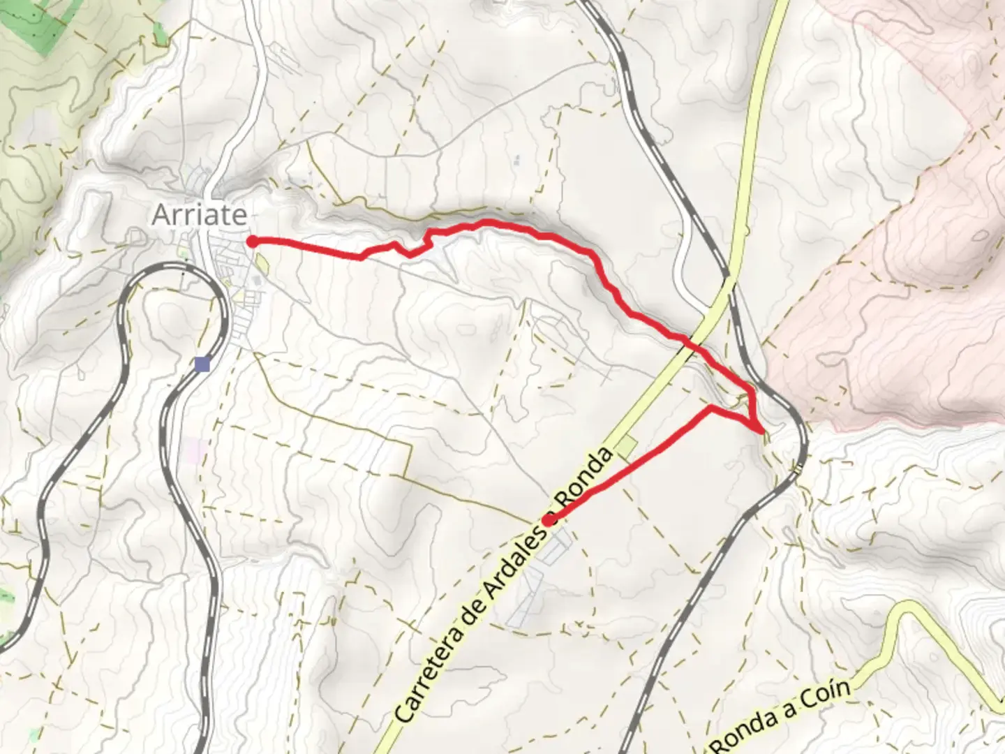 An image depicting the trail From Ronda to Arriate - Guadiaro PR A 250 and its surrounding area.