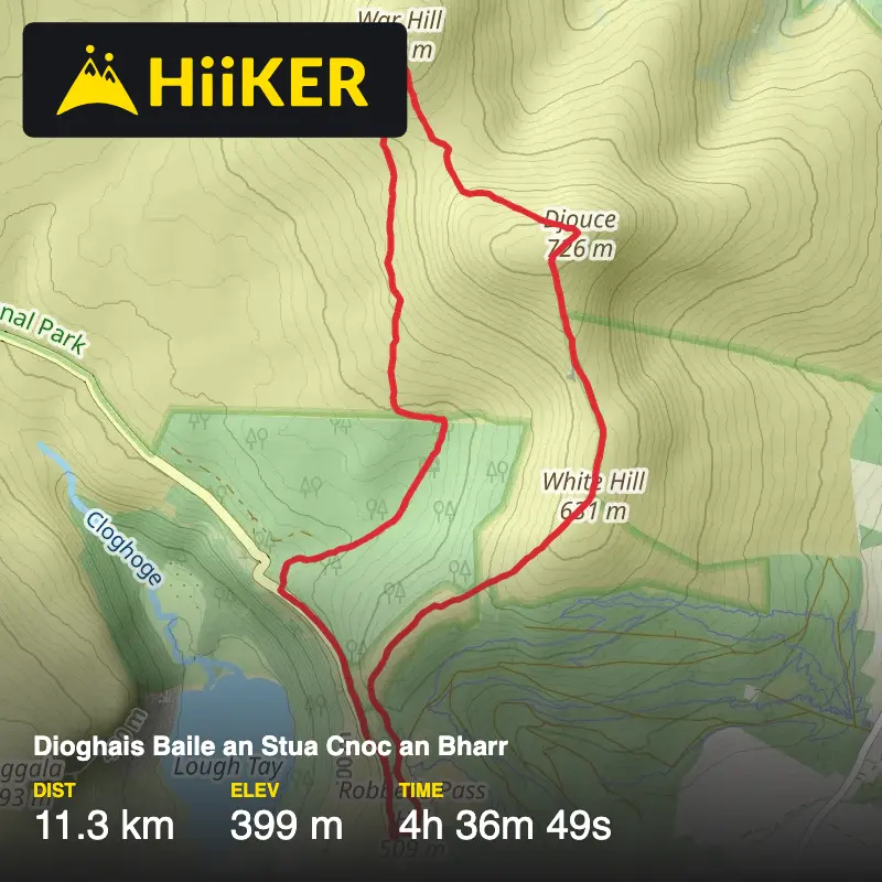 A map preview of the recording Dioghais Baile an Stua Cnoc an Bhairr .