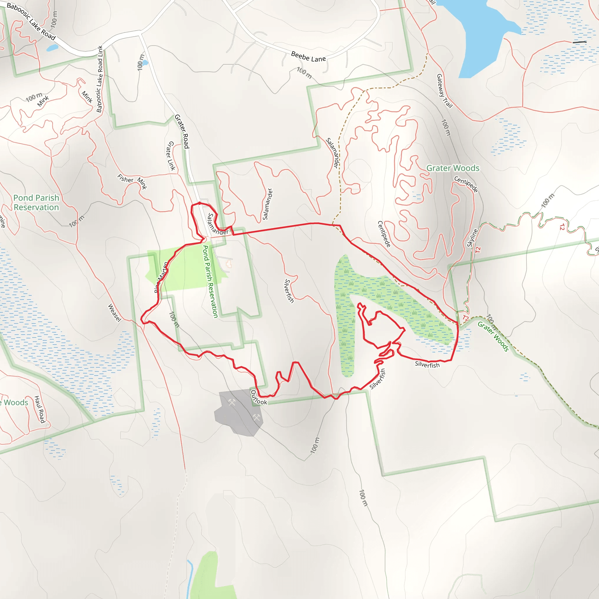 Silverfish Loop Trail mobile static map