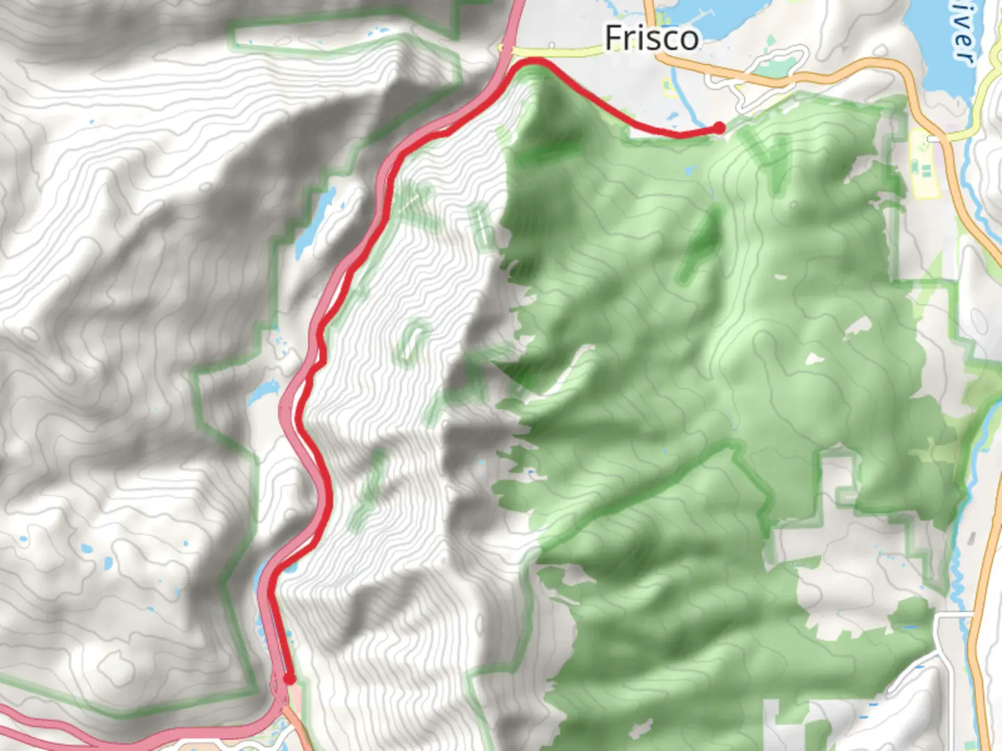 An image depicting the trail Tenmile Recpath Creek Walk and its surrounding area.