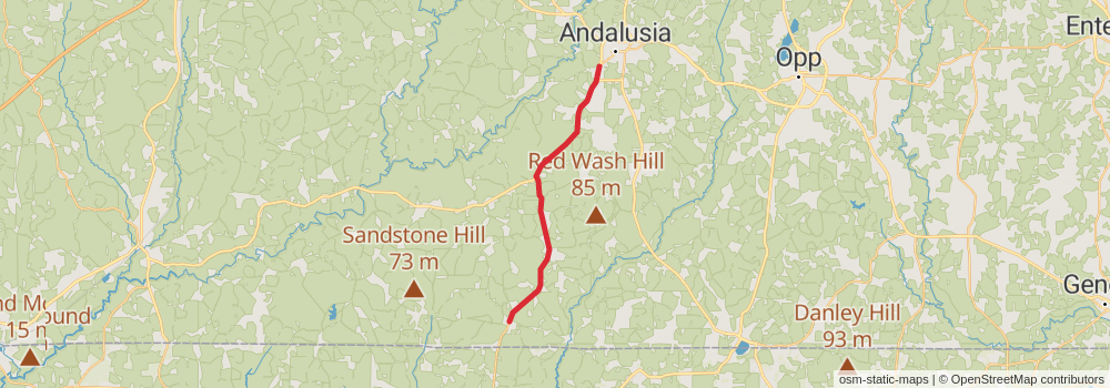 American Perimeter Trail - The South Primary stage 54 Map