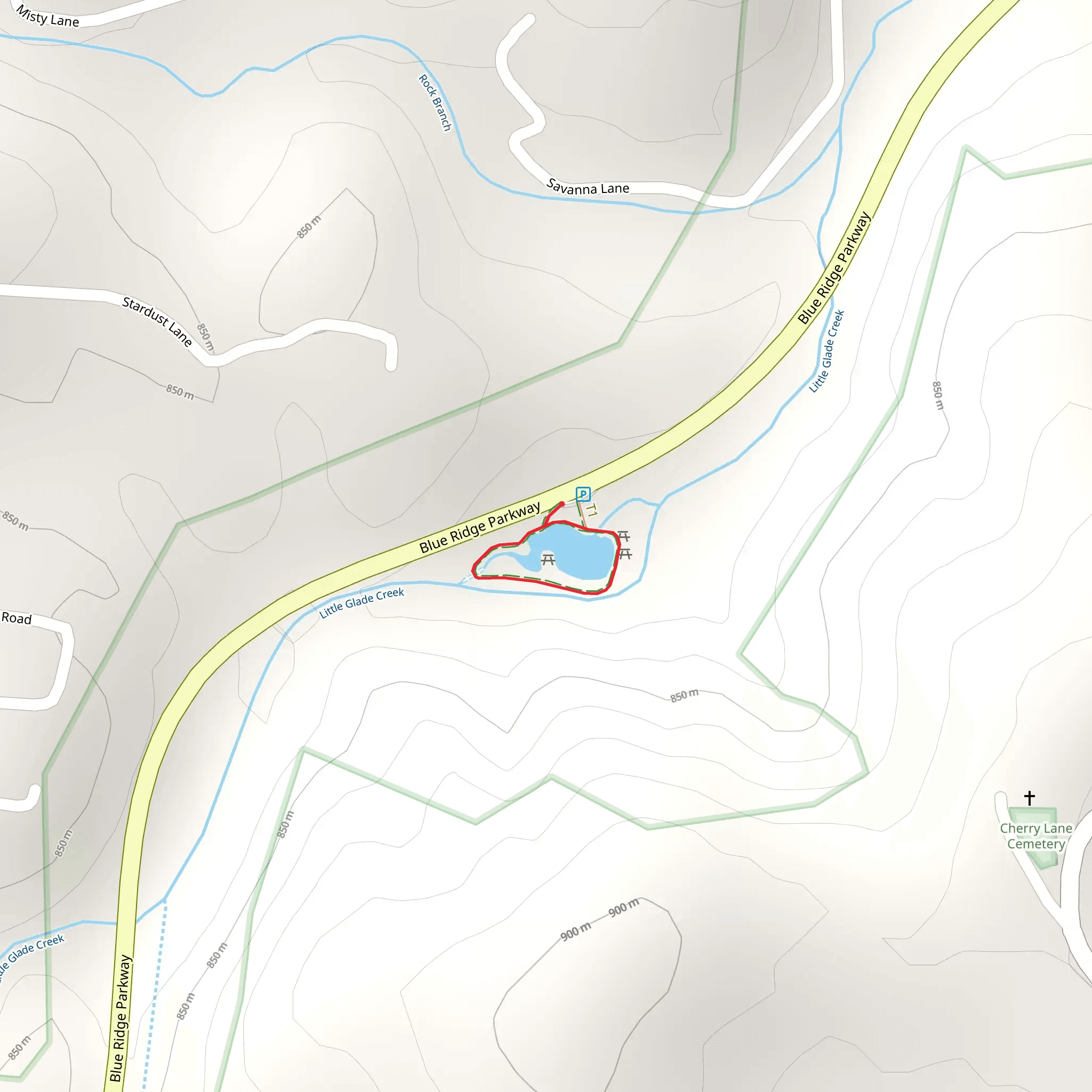 Little Glade Millpond Loop mobile static map