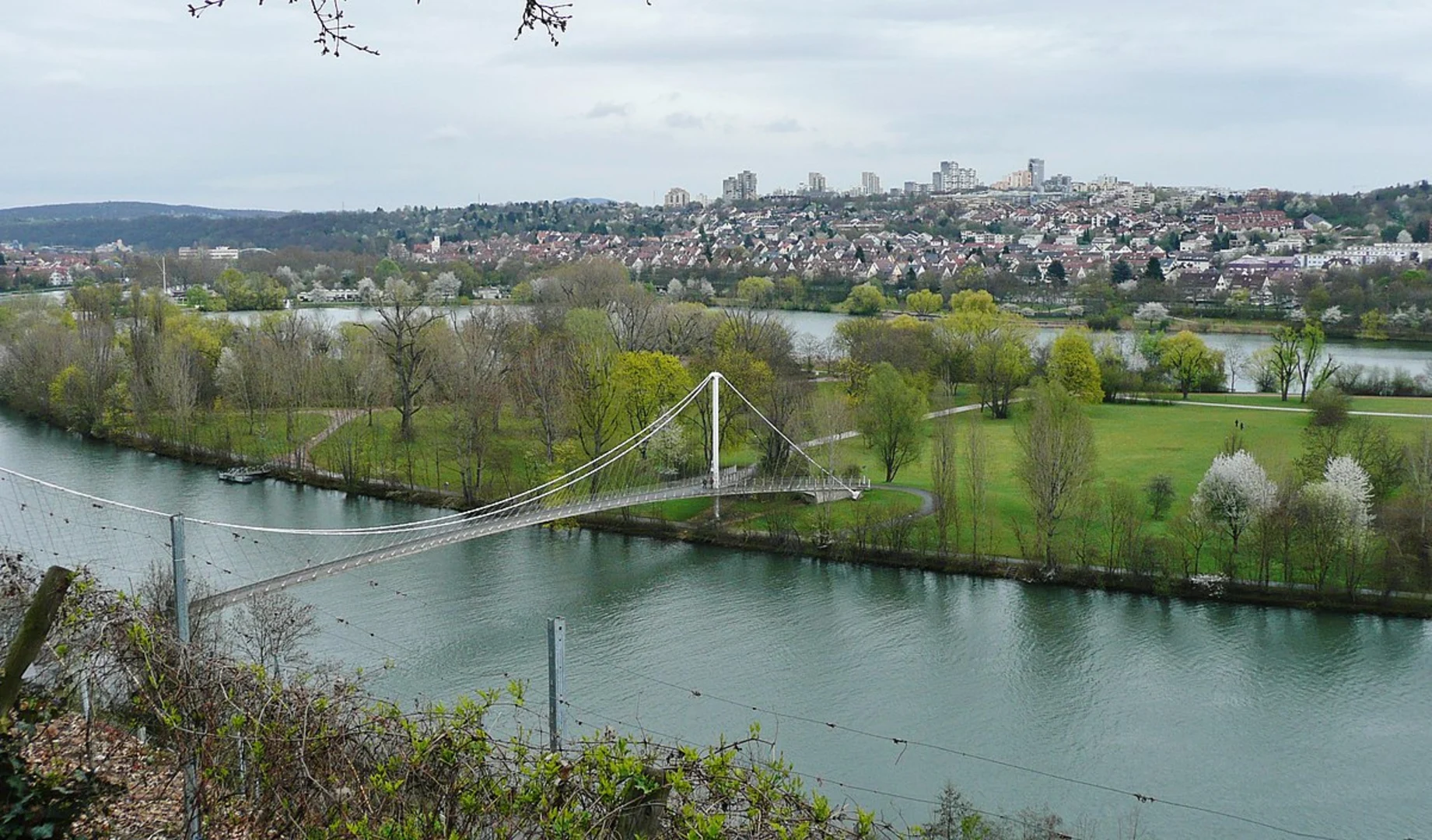 An image depicting the trail Neckar and Mühlgrün Loop and its surrounding area.