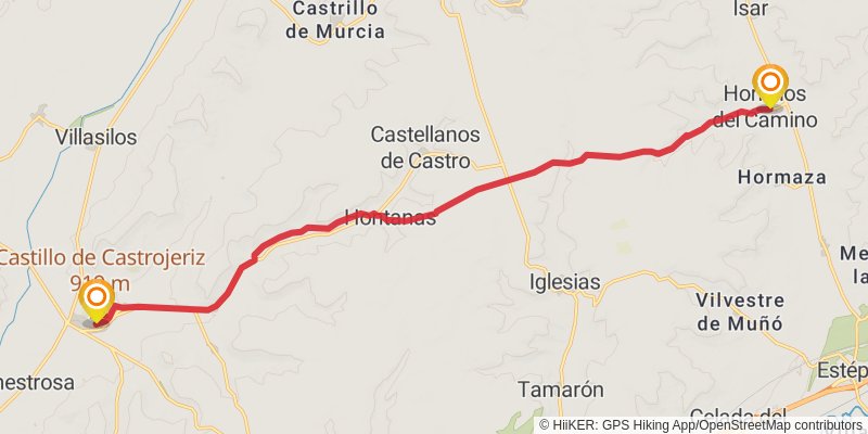 Camino de Santiago Francés stage 17 Map